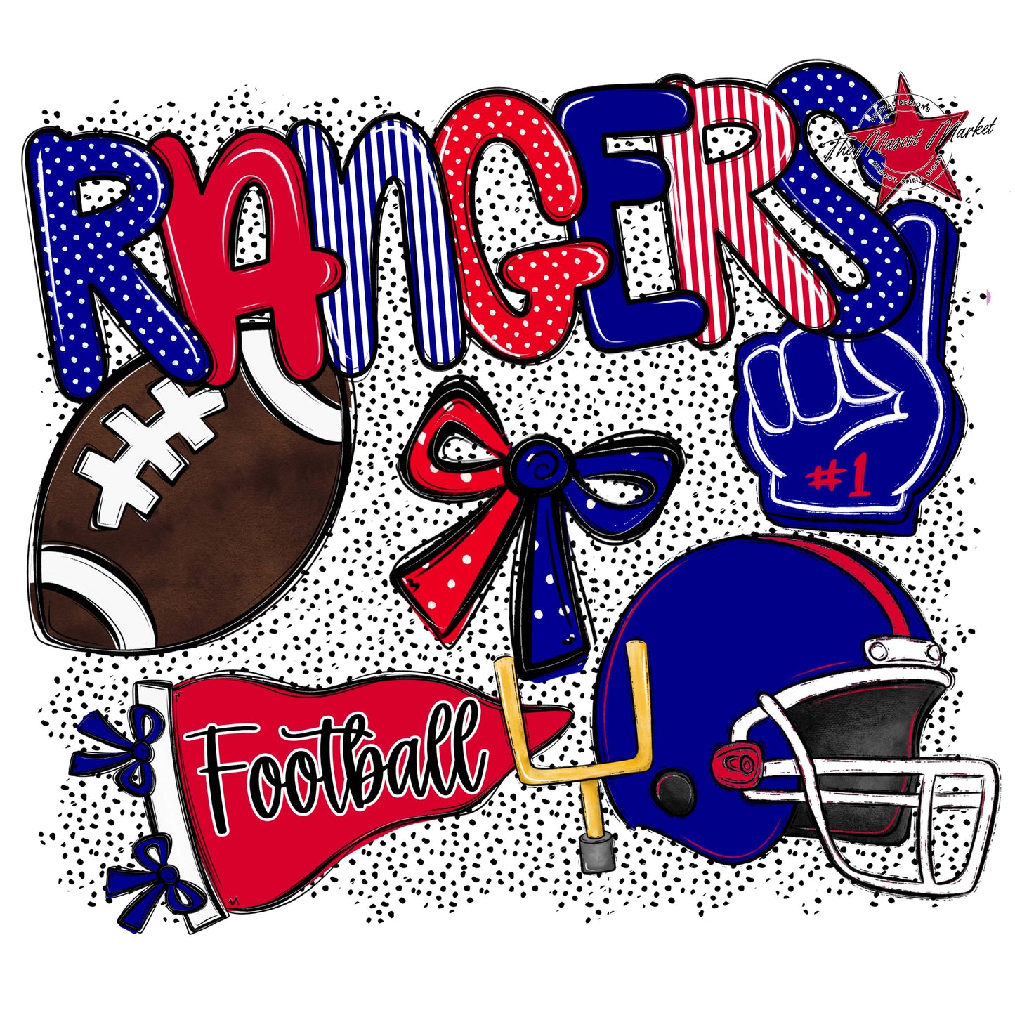 Rangers Football Spirit-Blue & Red