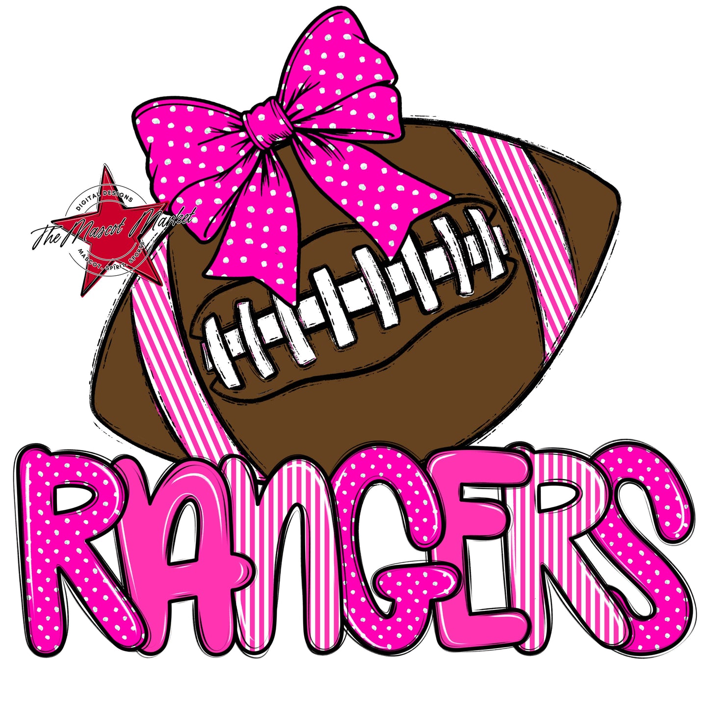 Rangers Football Spirit Design-Pink