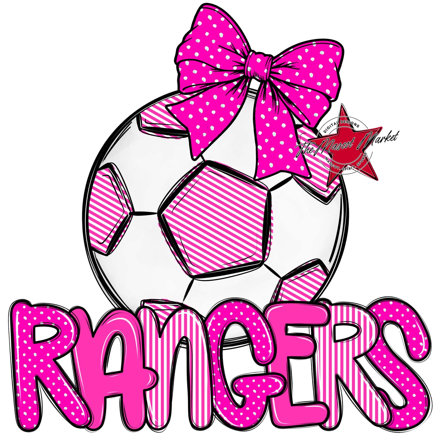 Rangers Soccer Spirit Design-Pink