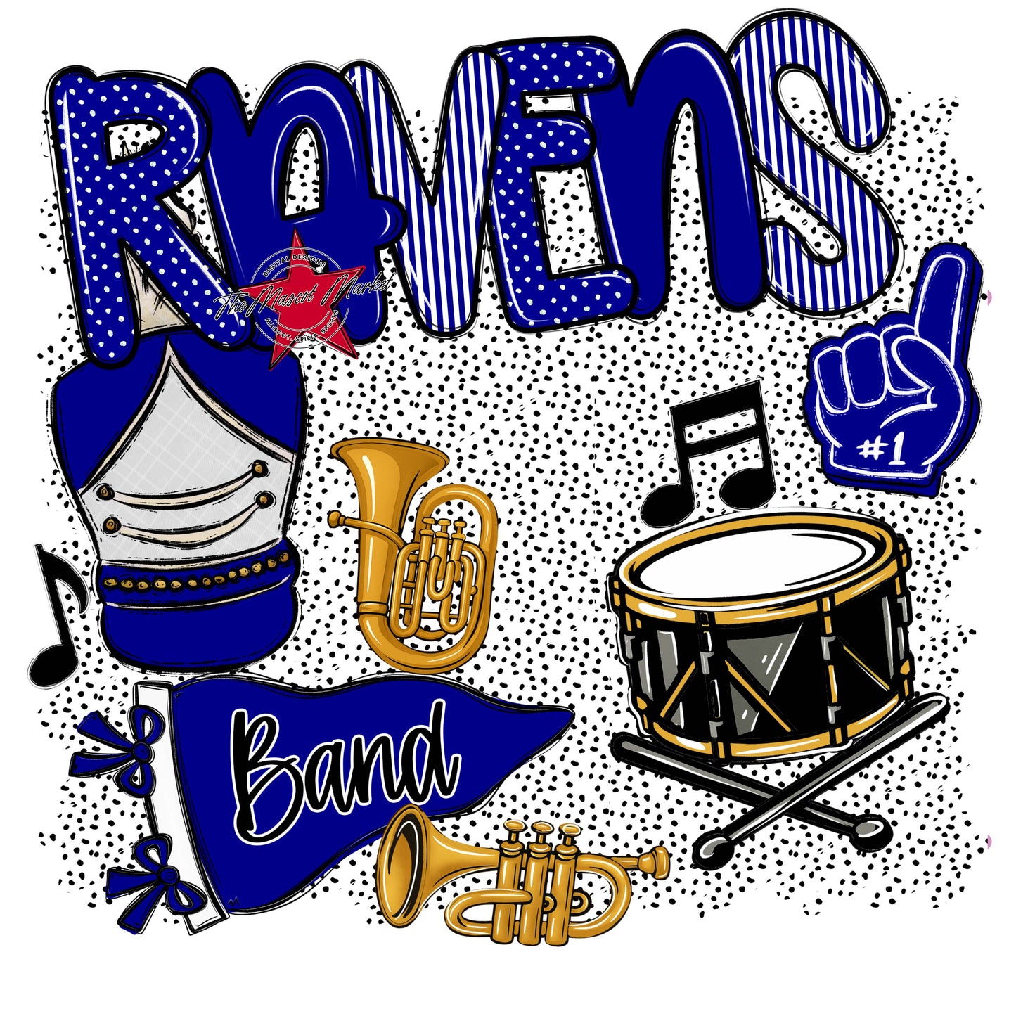 Ravens Band Spirit-Blue