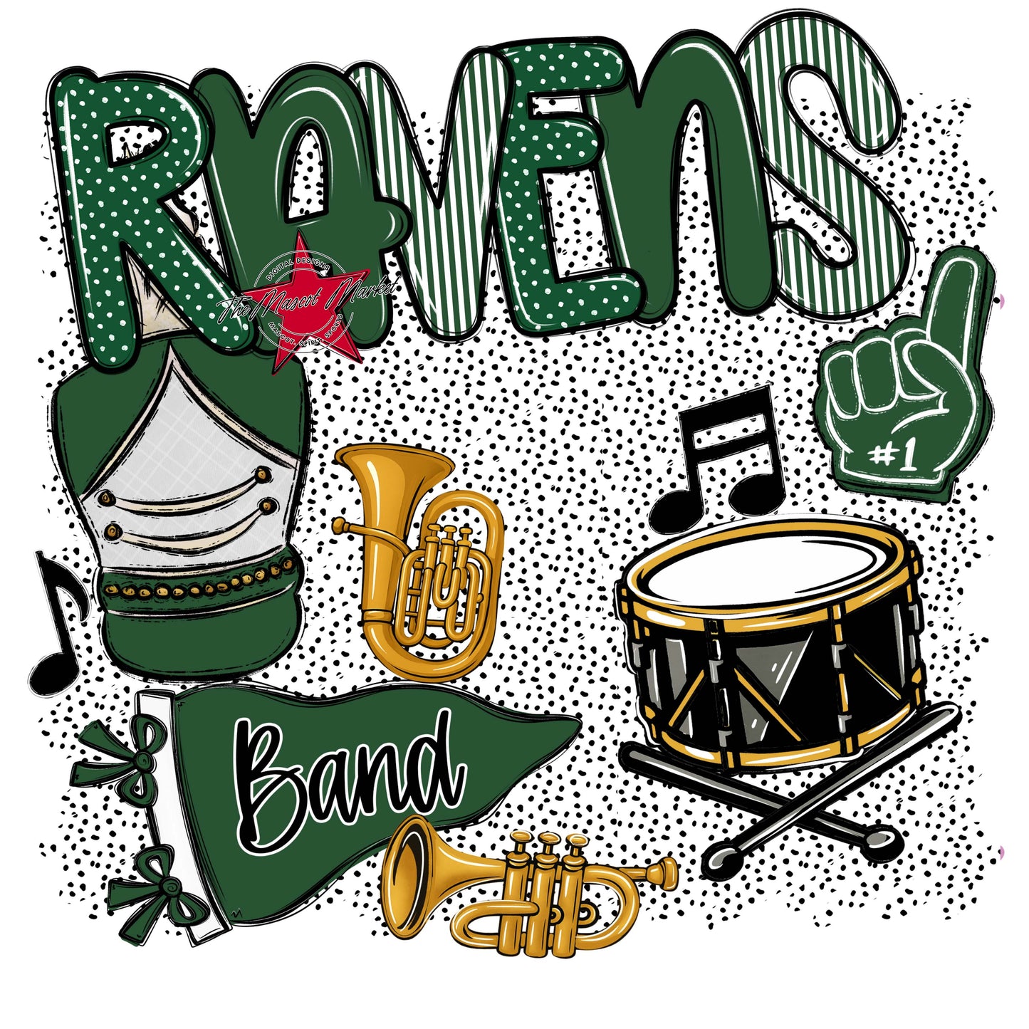 Ravens Band Spirit-Green