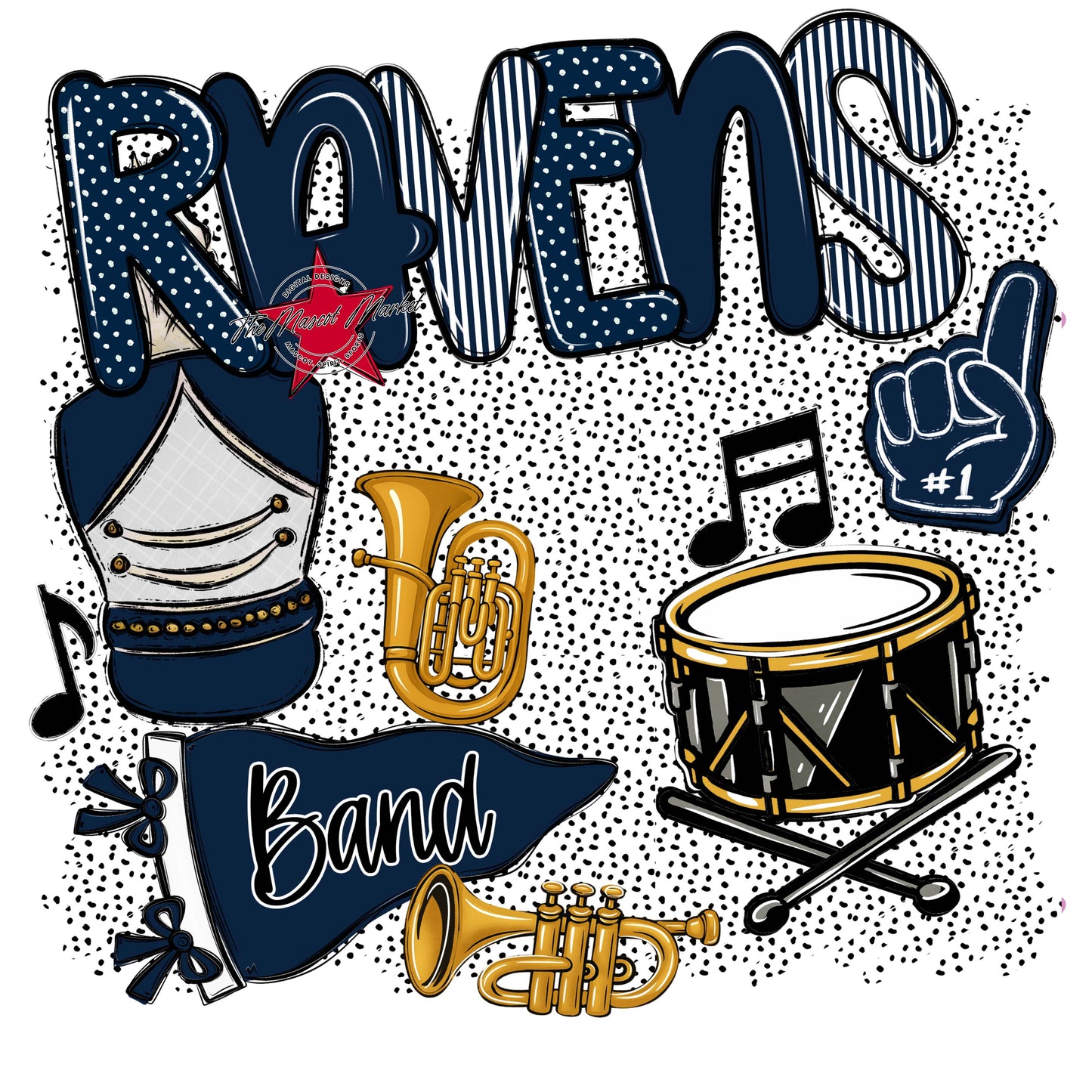Ravens Band Spirit-Navy