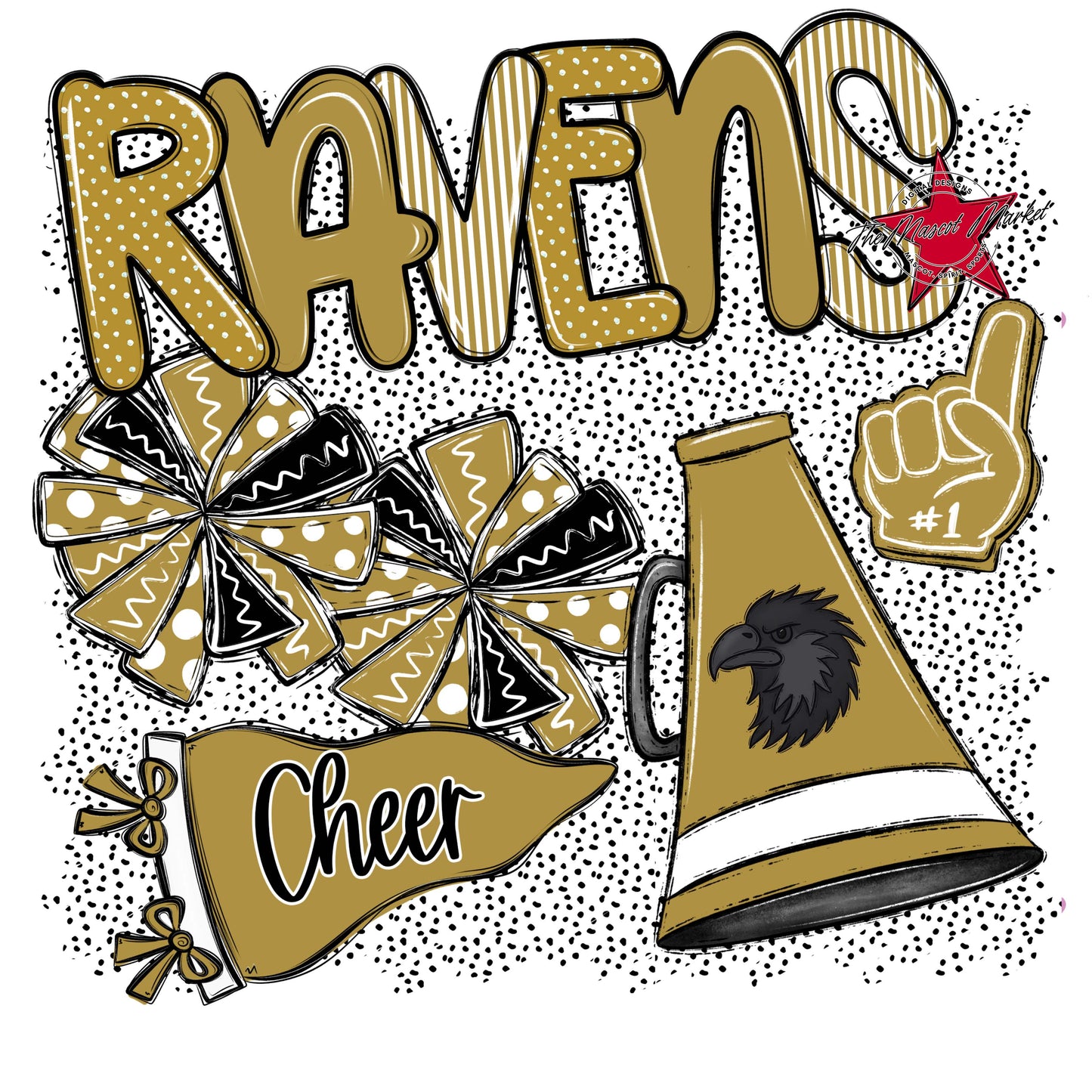 Ravens Cheer Spirit-Gold