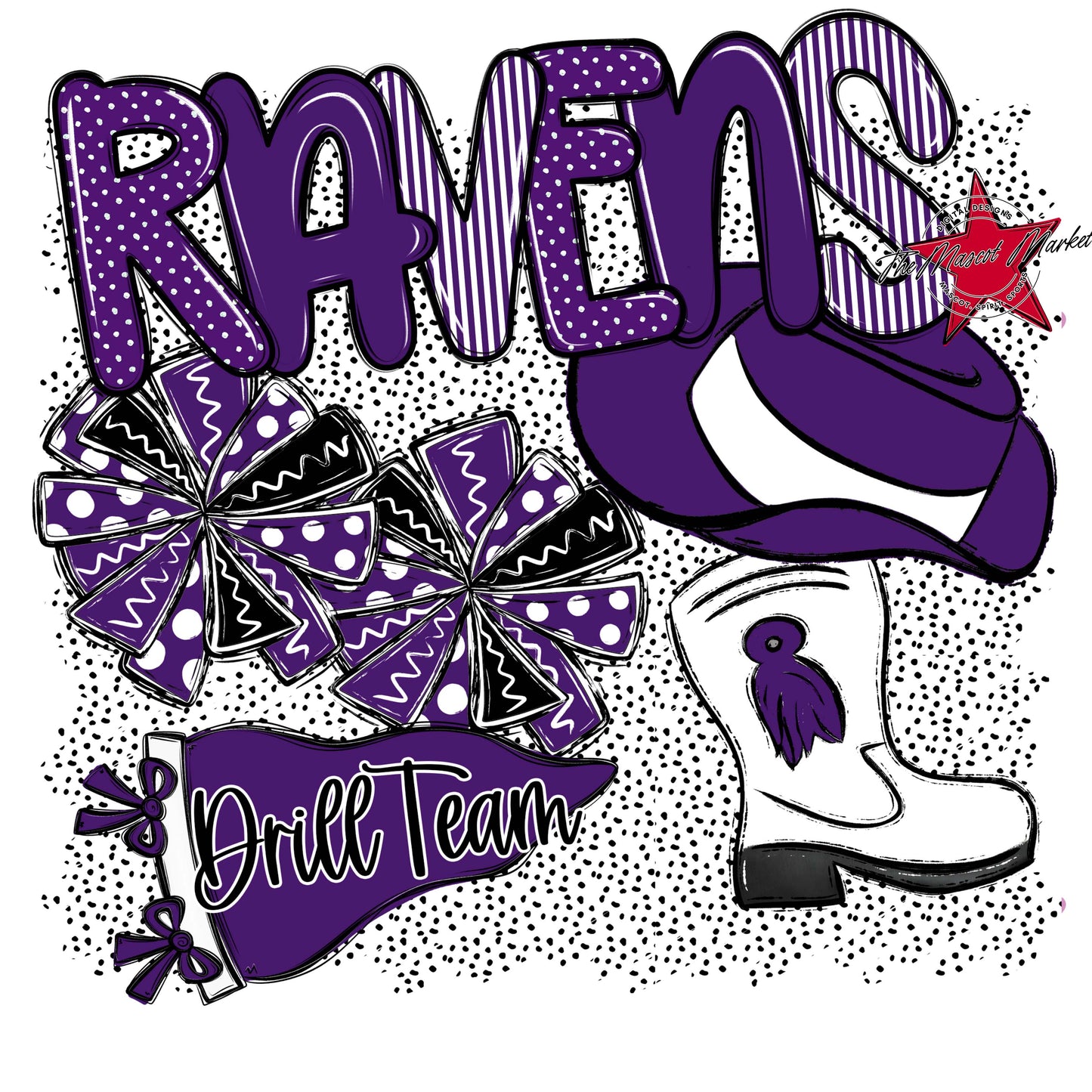 Ravens Drillteam Spirit-Purple