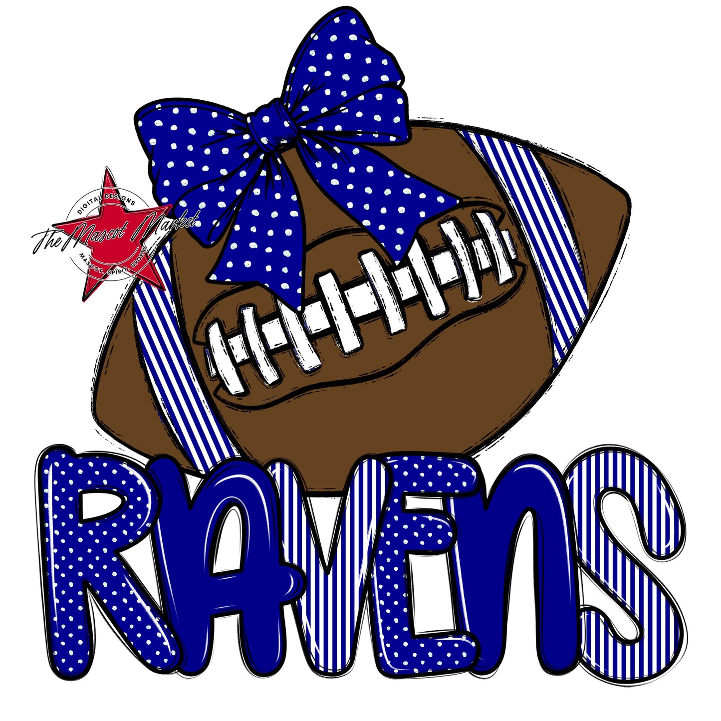 Ravens Football Spirit Design-Blue