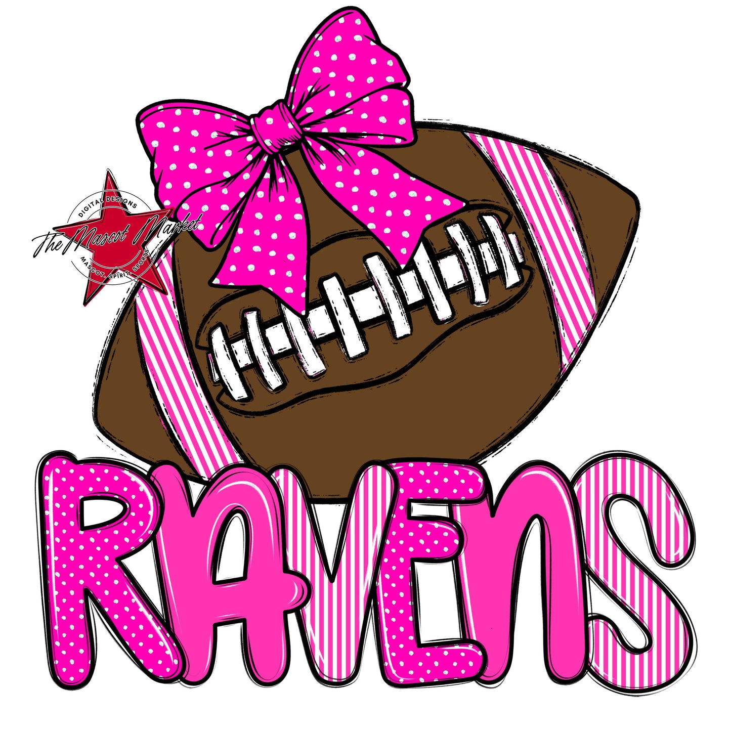 Ravens Football Spirit Design-Pink