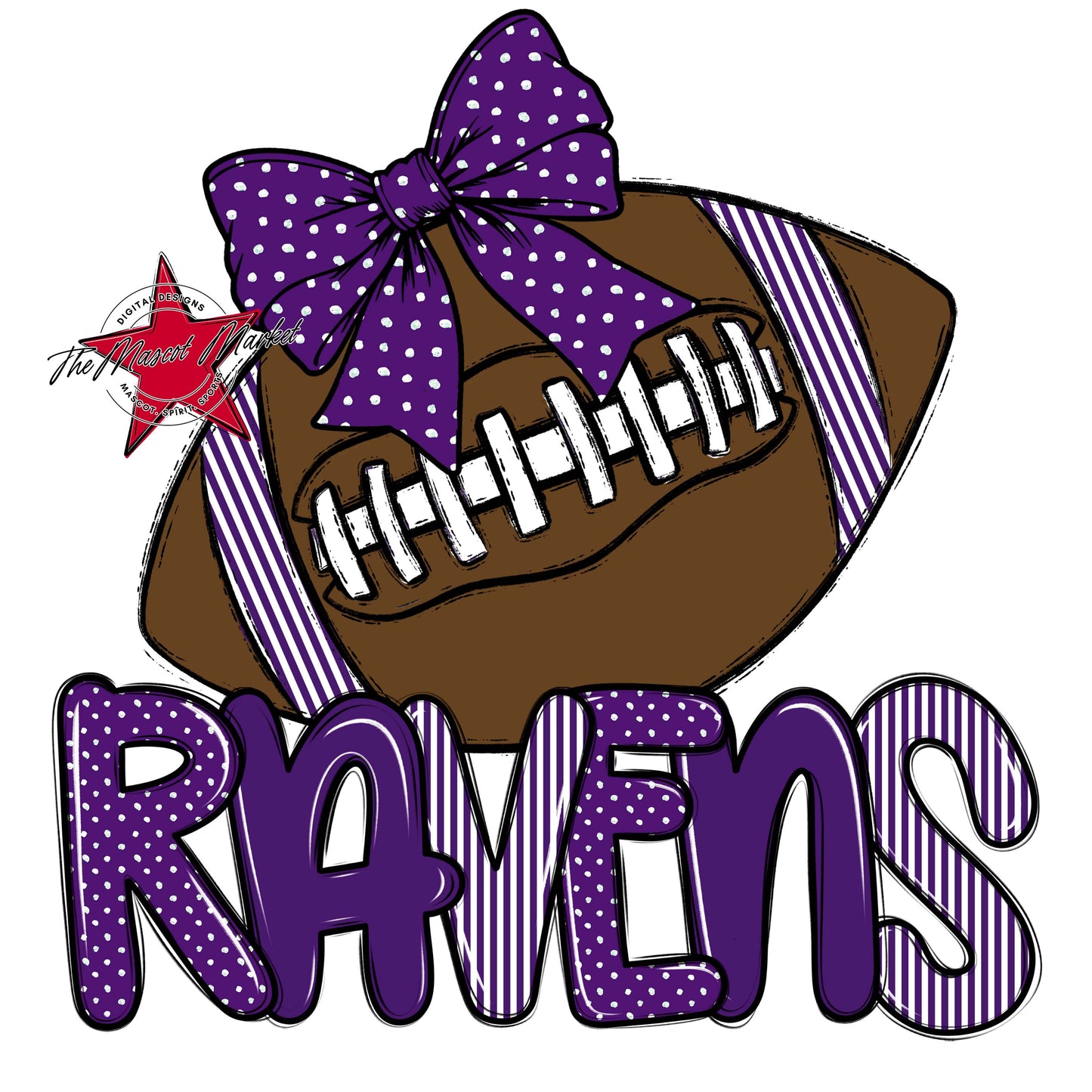 Ravens Football Spirit Design-Purple
