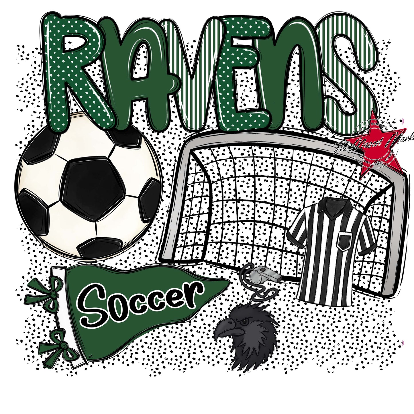 Ravens Soccer Spirit-Green