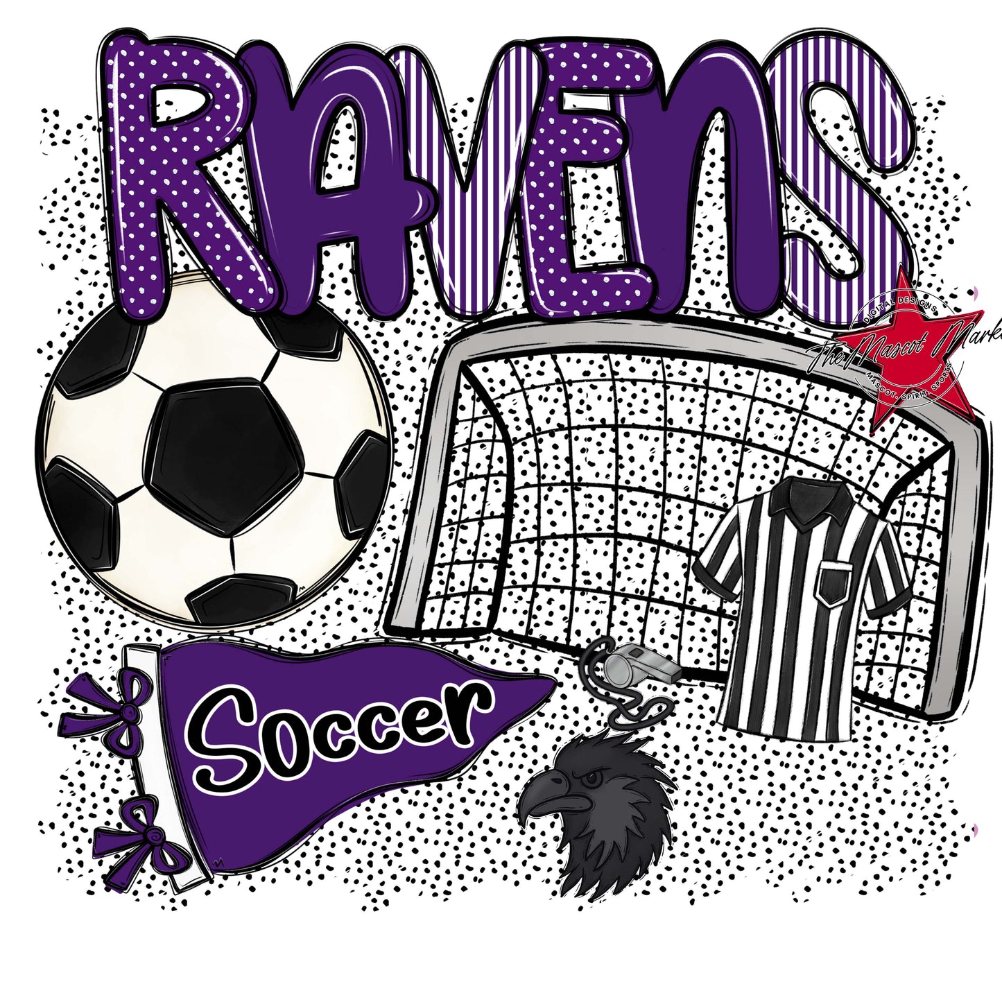 Ravens Soccer Spirit-Purple