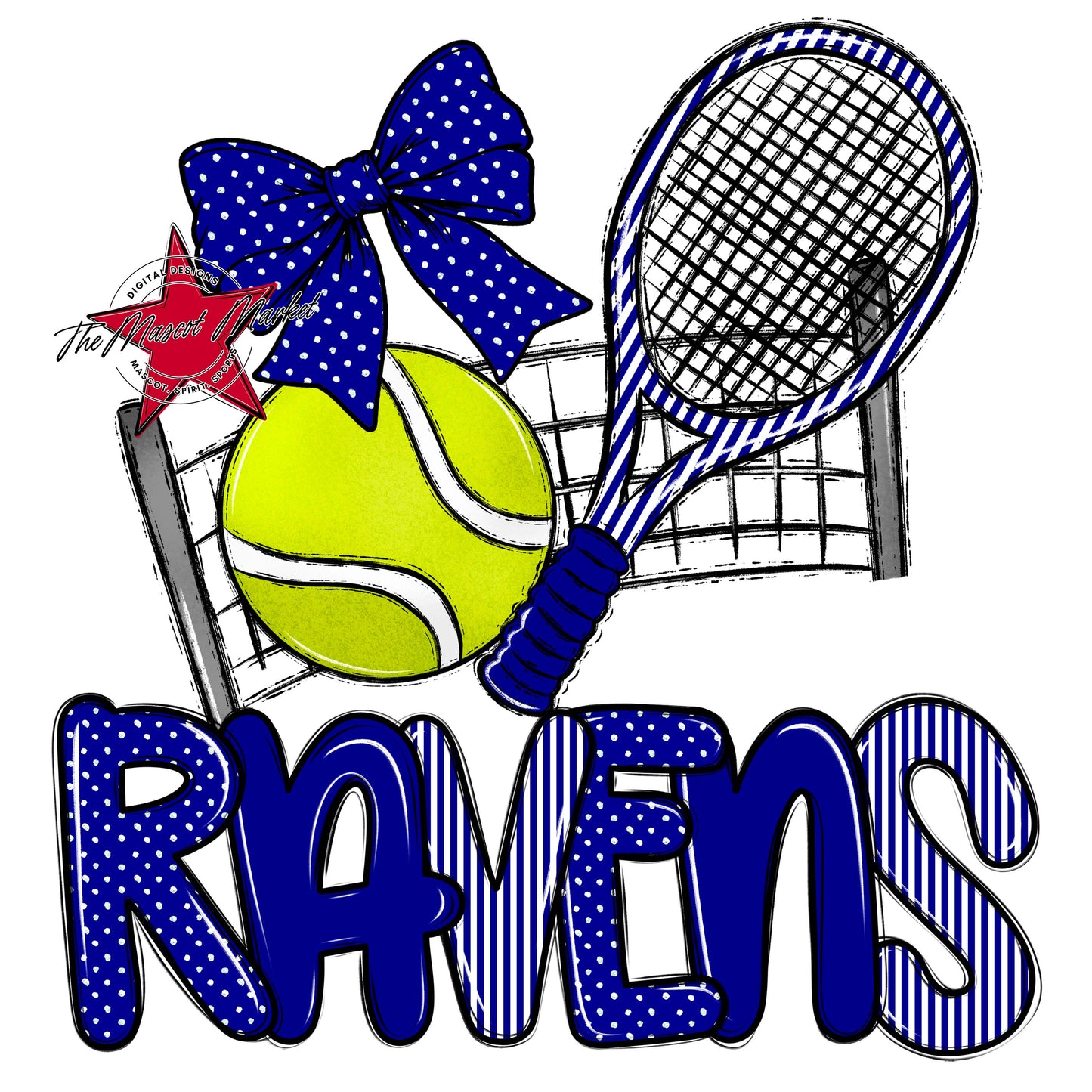 Ravens Tennis Spirit Design-Blue