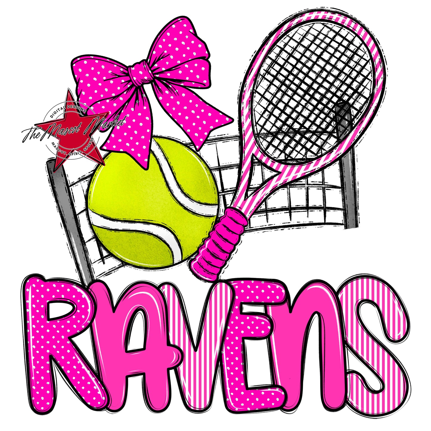 Ravens Tennis Spirit Design-Pink