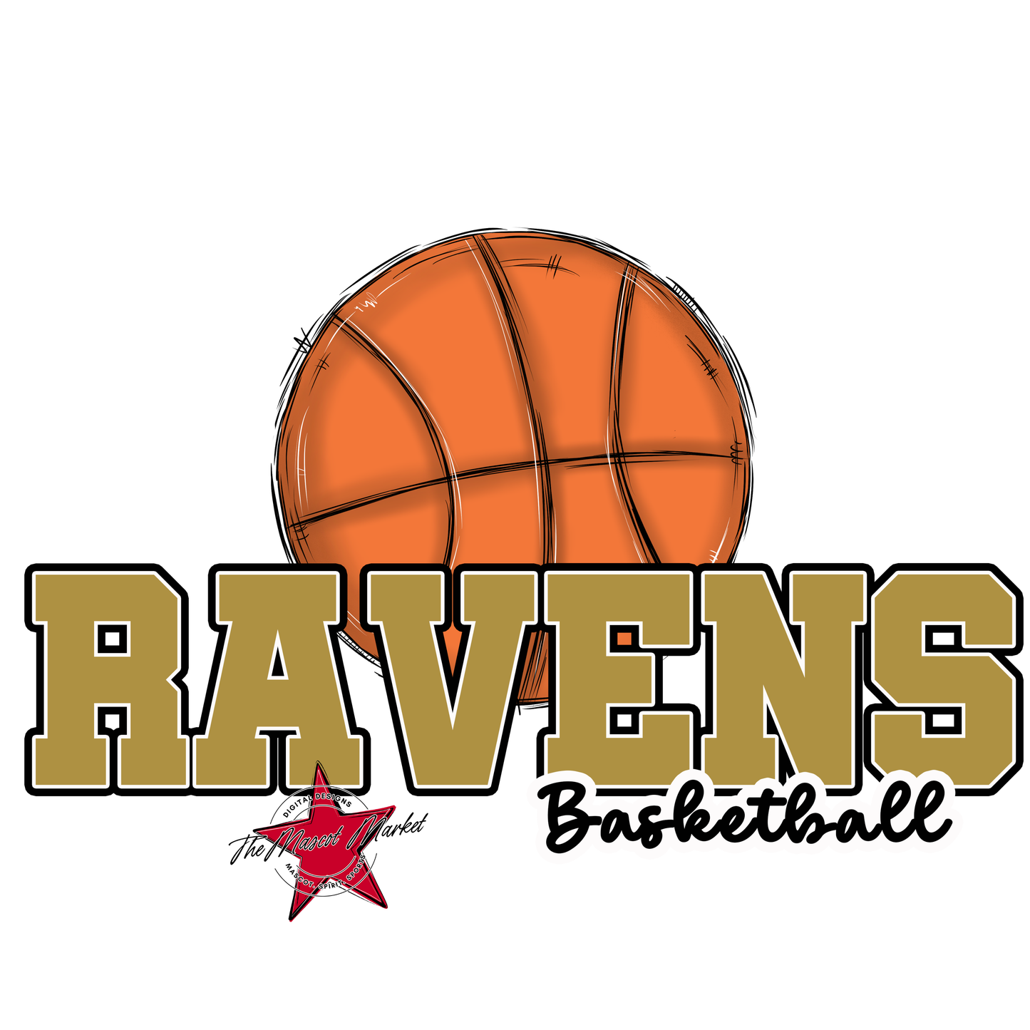 Ravens Varsity Basketball-Gold