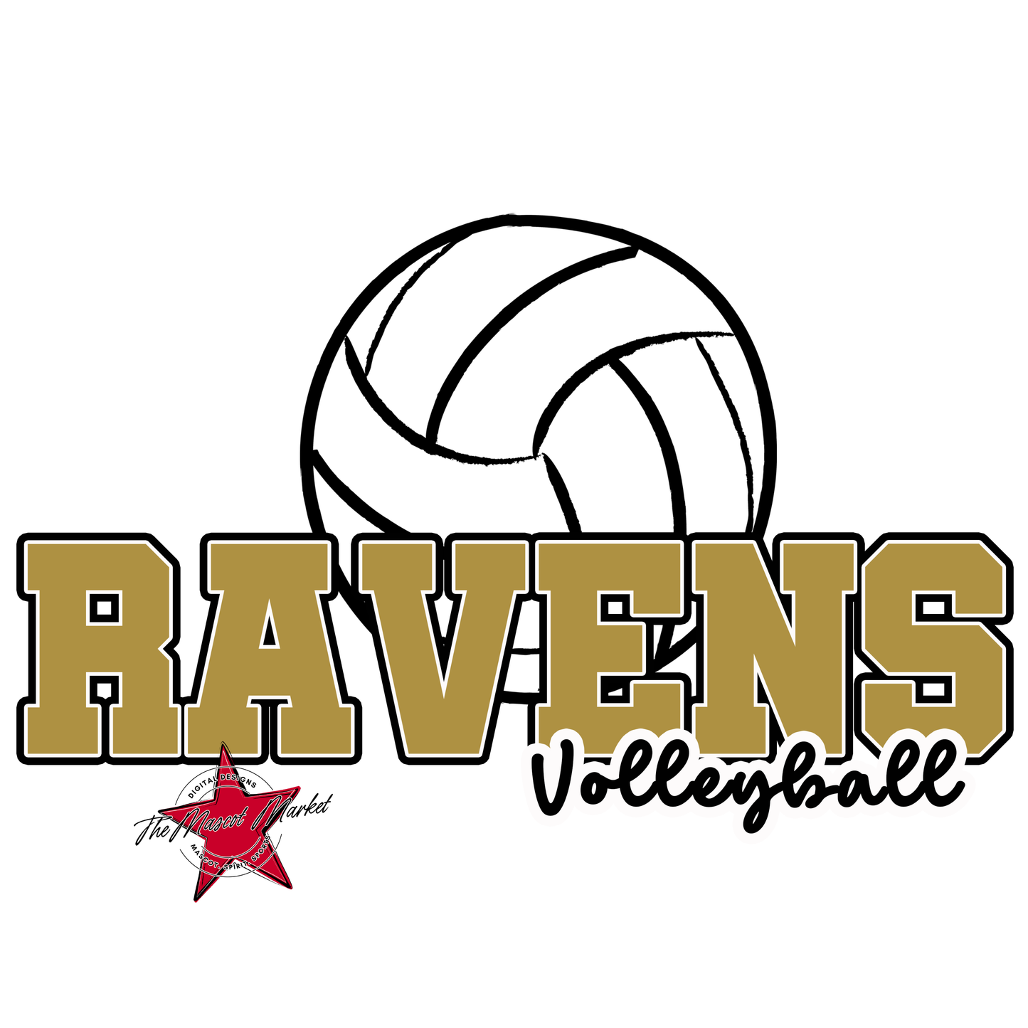 Ravens Varsity Volleyball-Gold