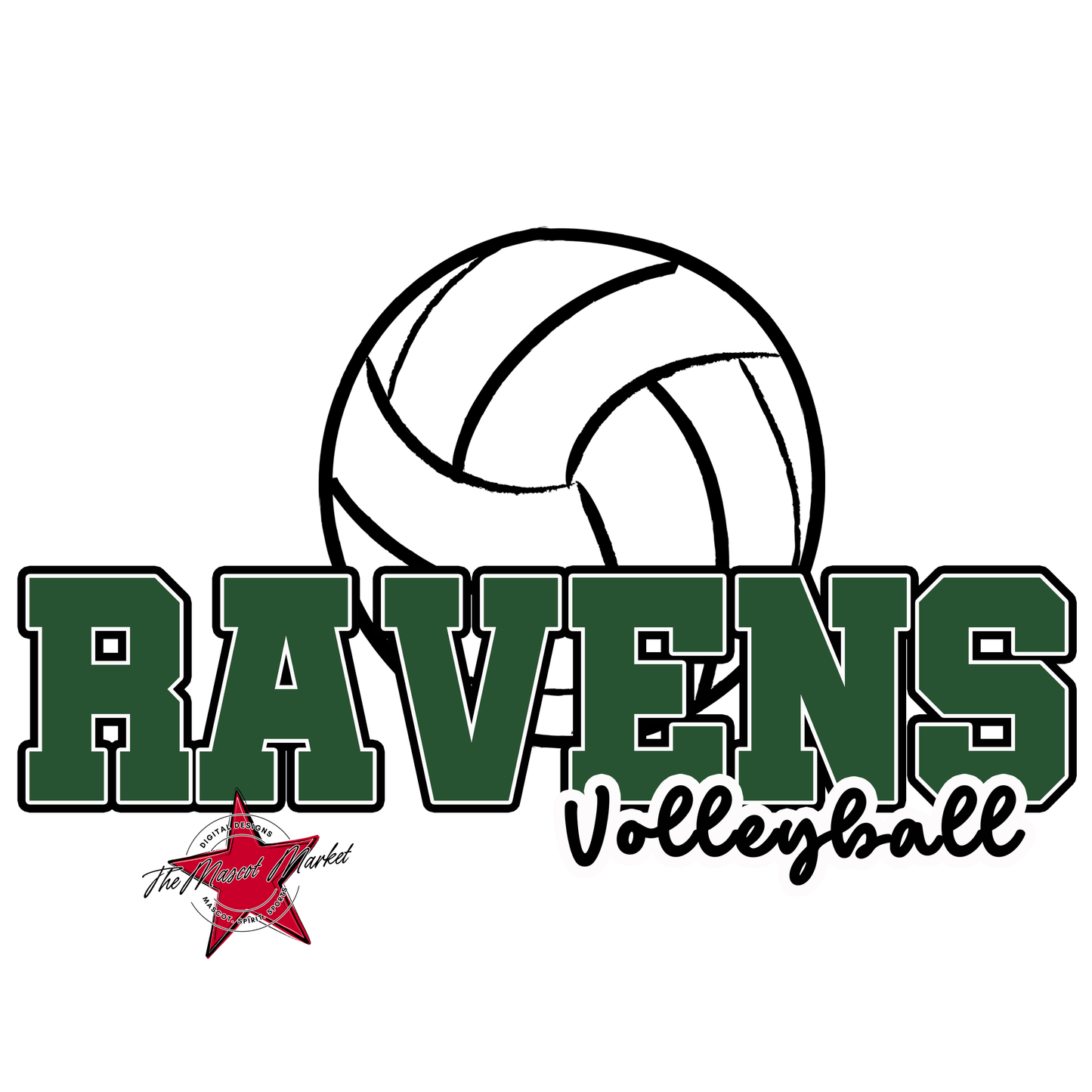 Ravens Varsity Volleyball-Green