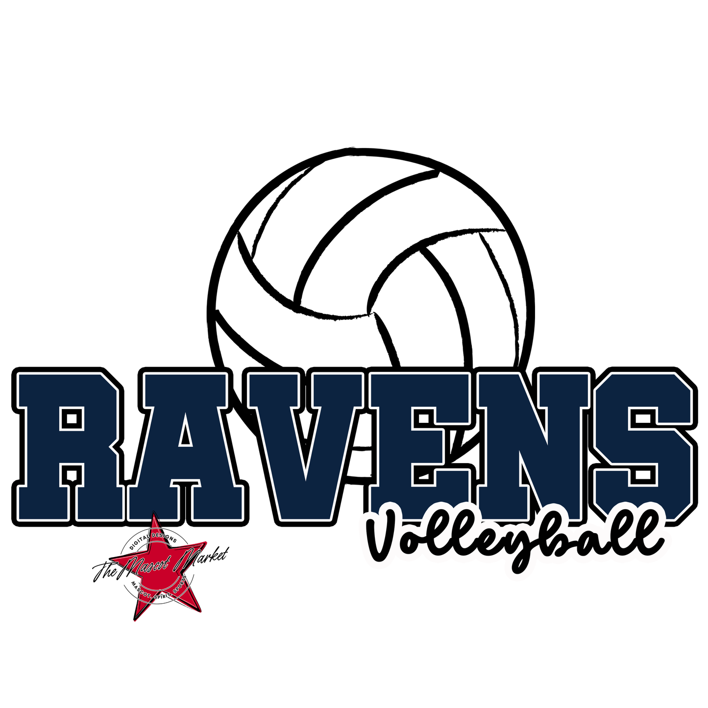 Ravens Varsity Volleyball-Navy
