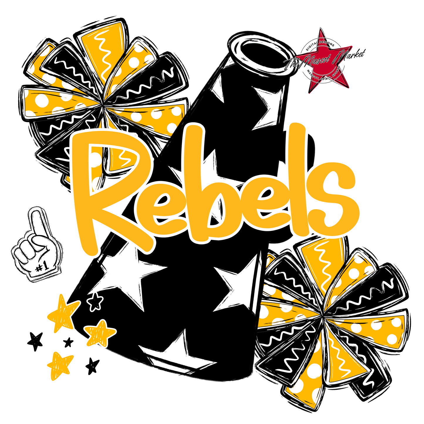 Rebels Alpha Megaphone Design-Yellow