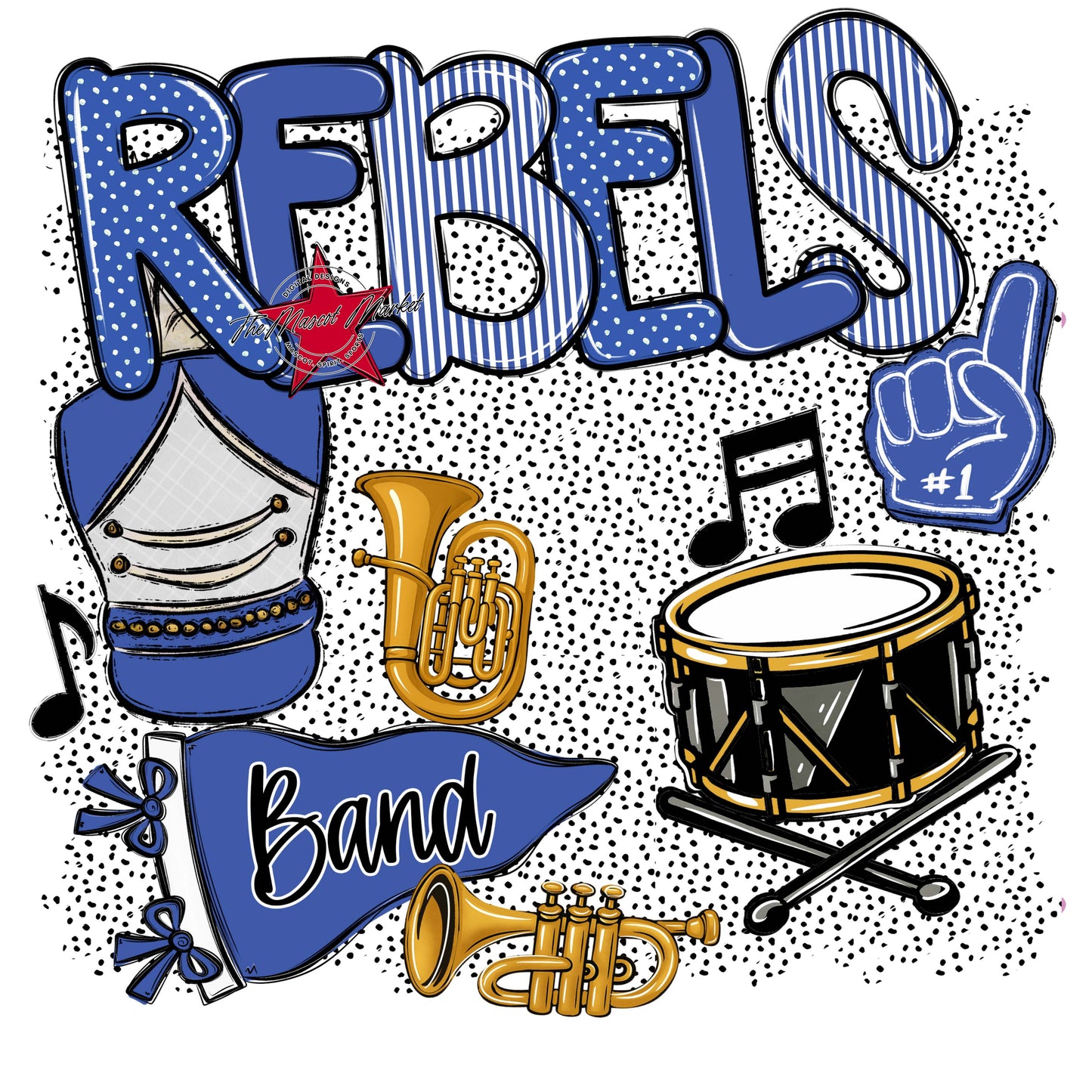 Rebels Band Spirit-Off Blue
