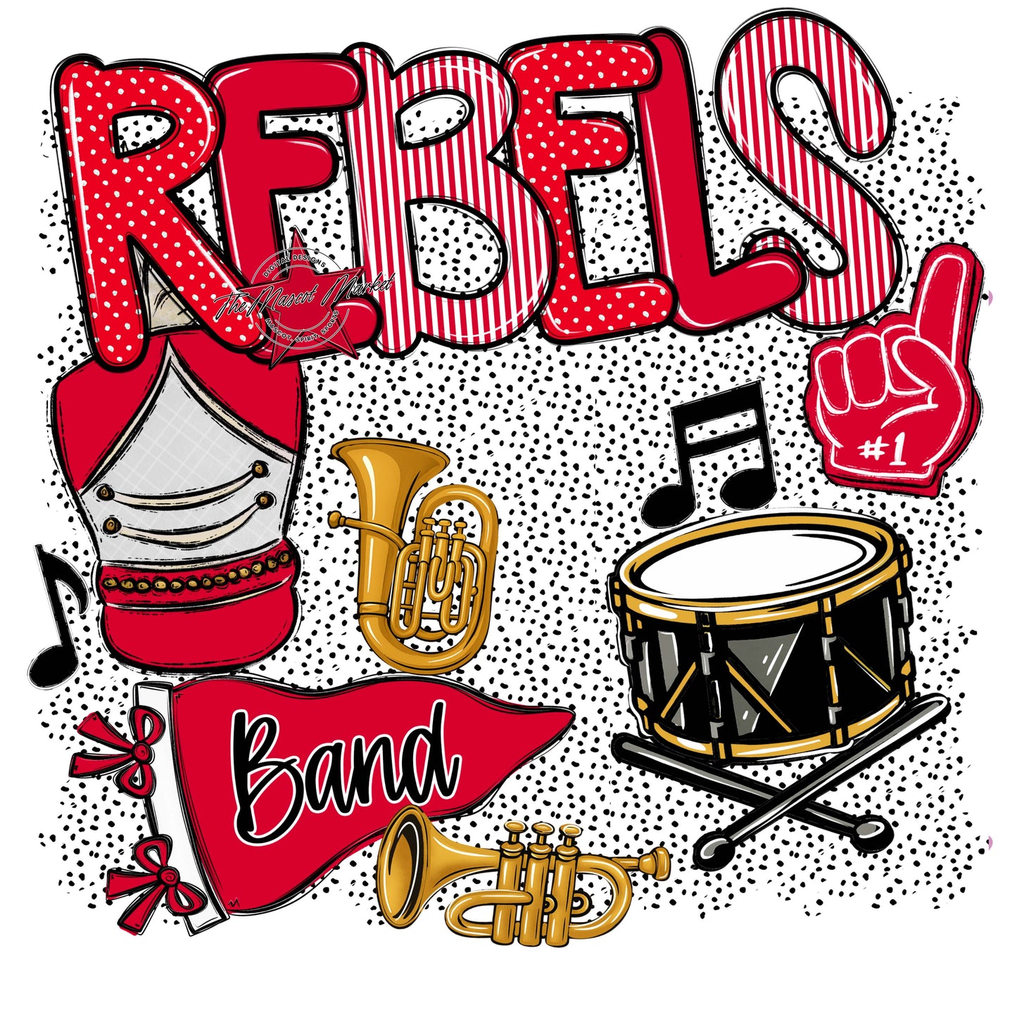 Rebels Band Spirit-Red