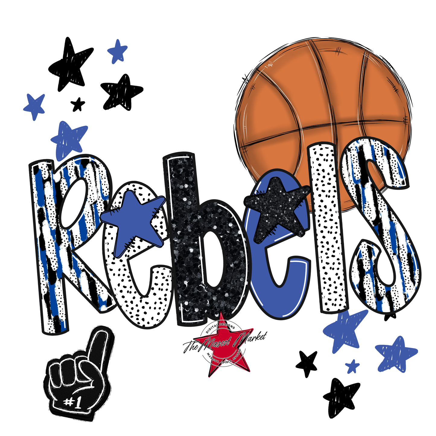 Rebels Basketball Scrape-Off Blue