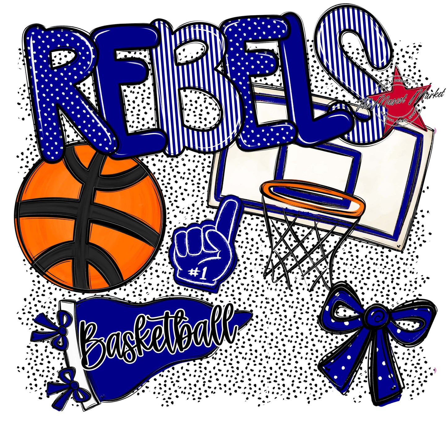 Rebels Basketball Spirit-Blue