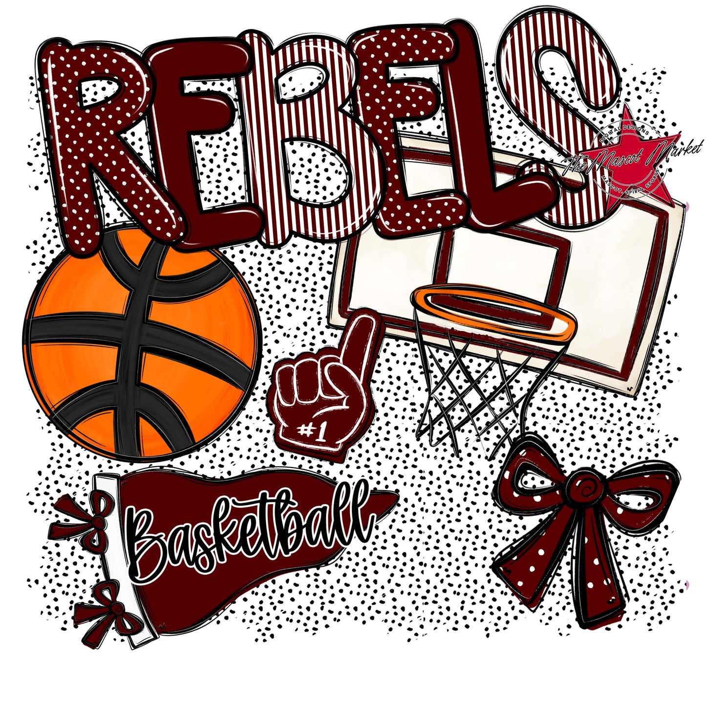 Rebels Basketball Spirit-Maroon