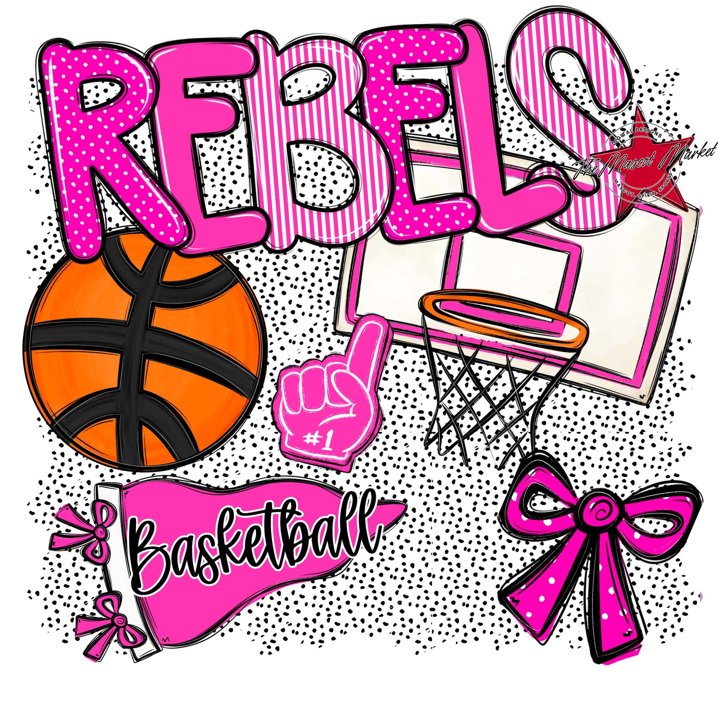 Rebels Basketball Spirit-Pink