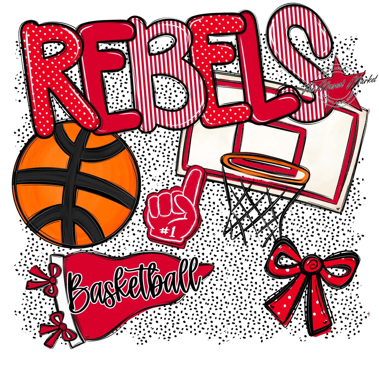 Rebels Basketball Spirit-Red