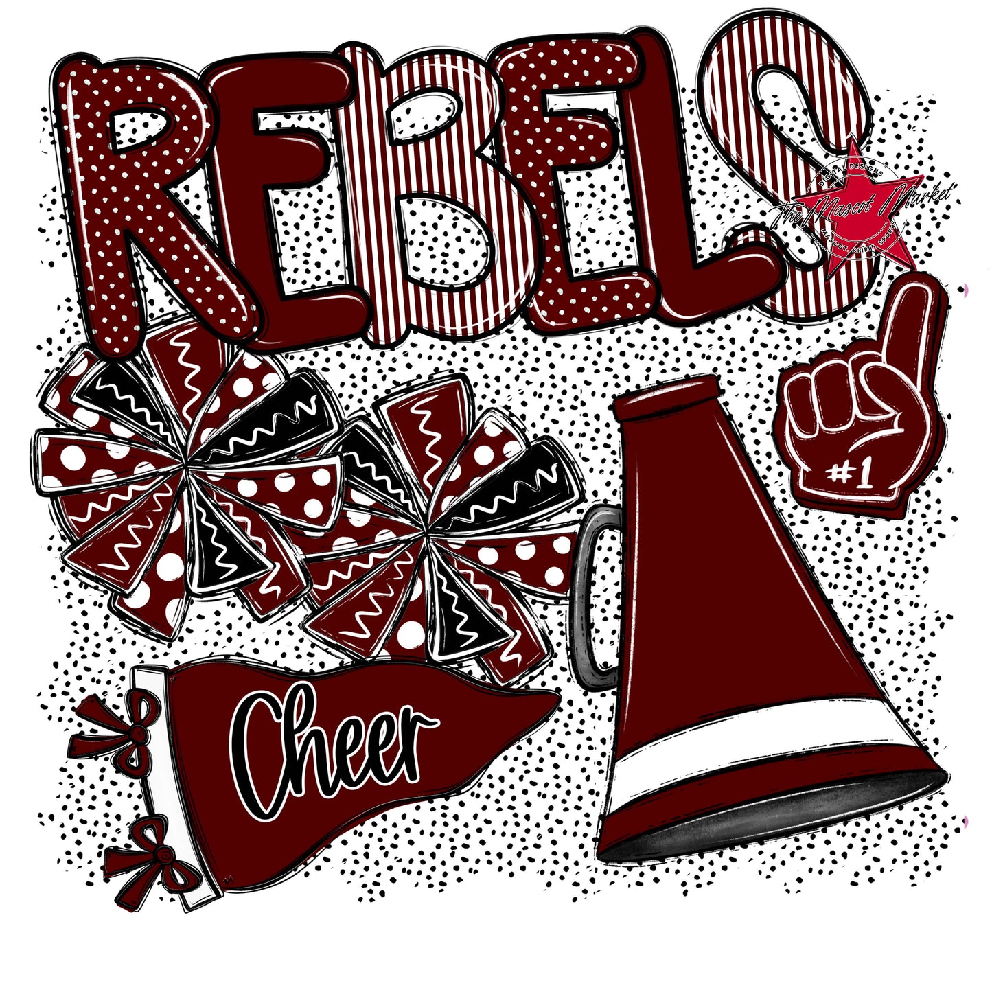 Rebels Cheer Spirit-Maroon
