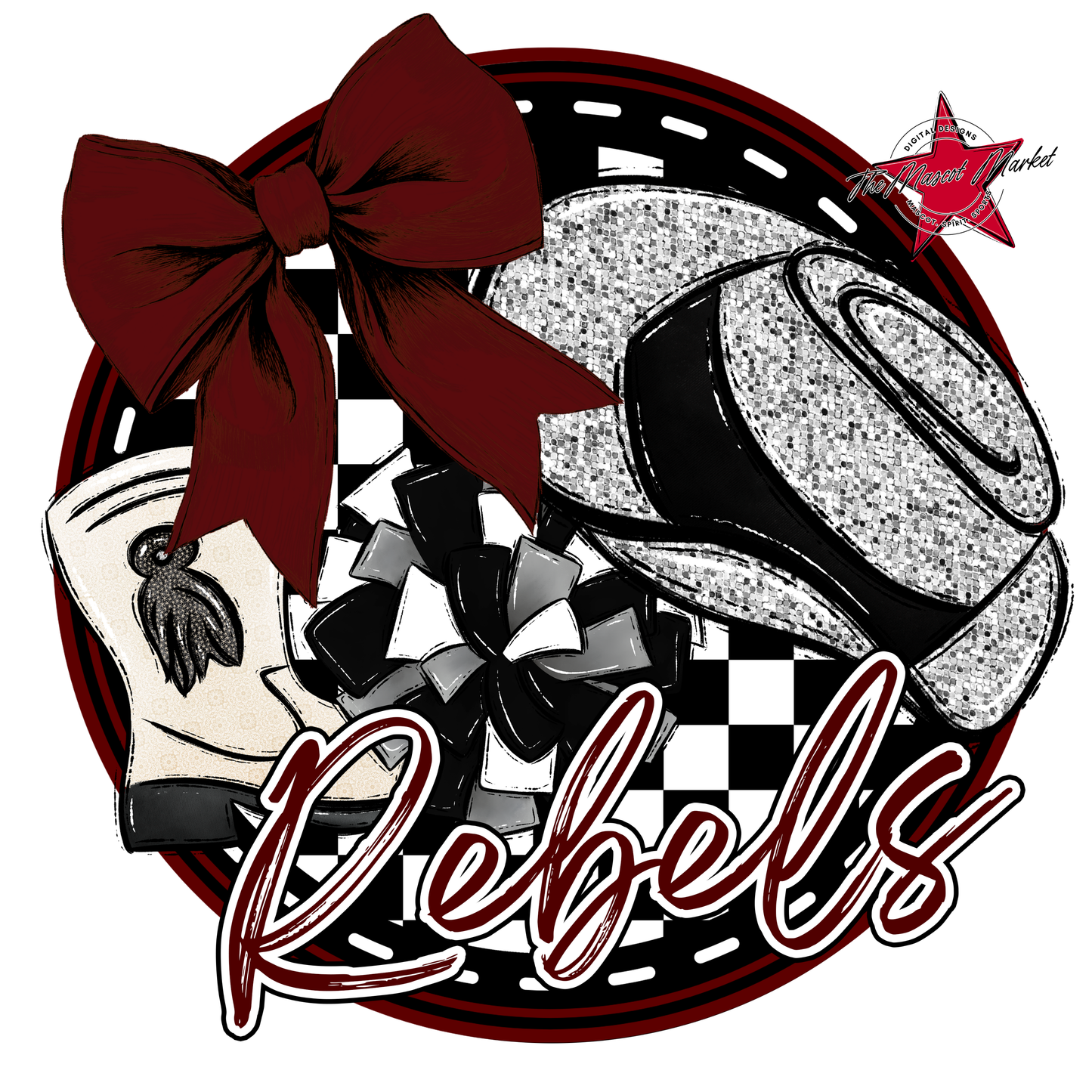 Rebels Circle Drillteam Design-Maroon