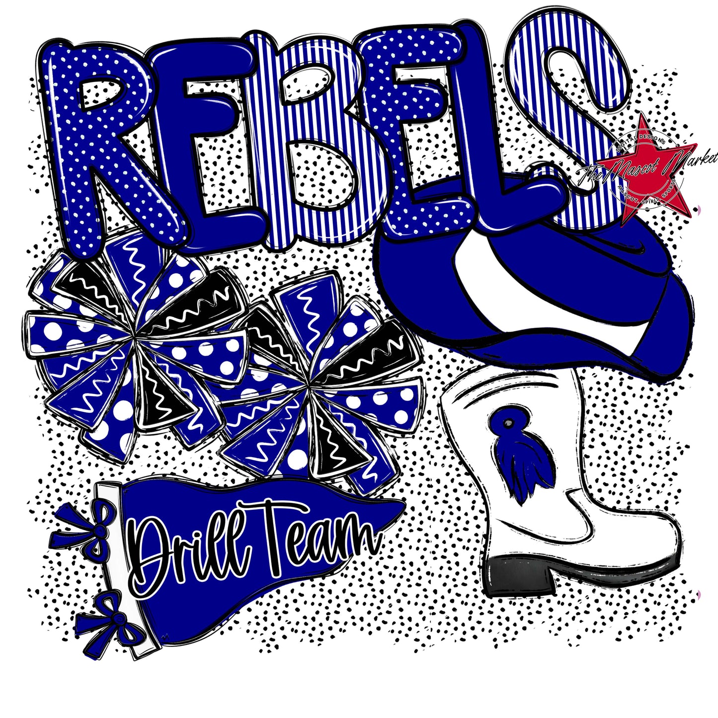 Rebels Drillteam Spirit-Blue