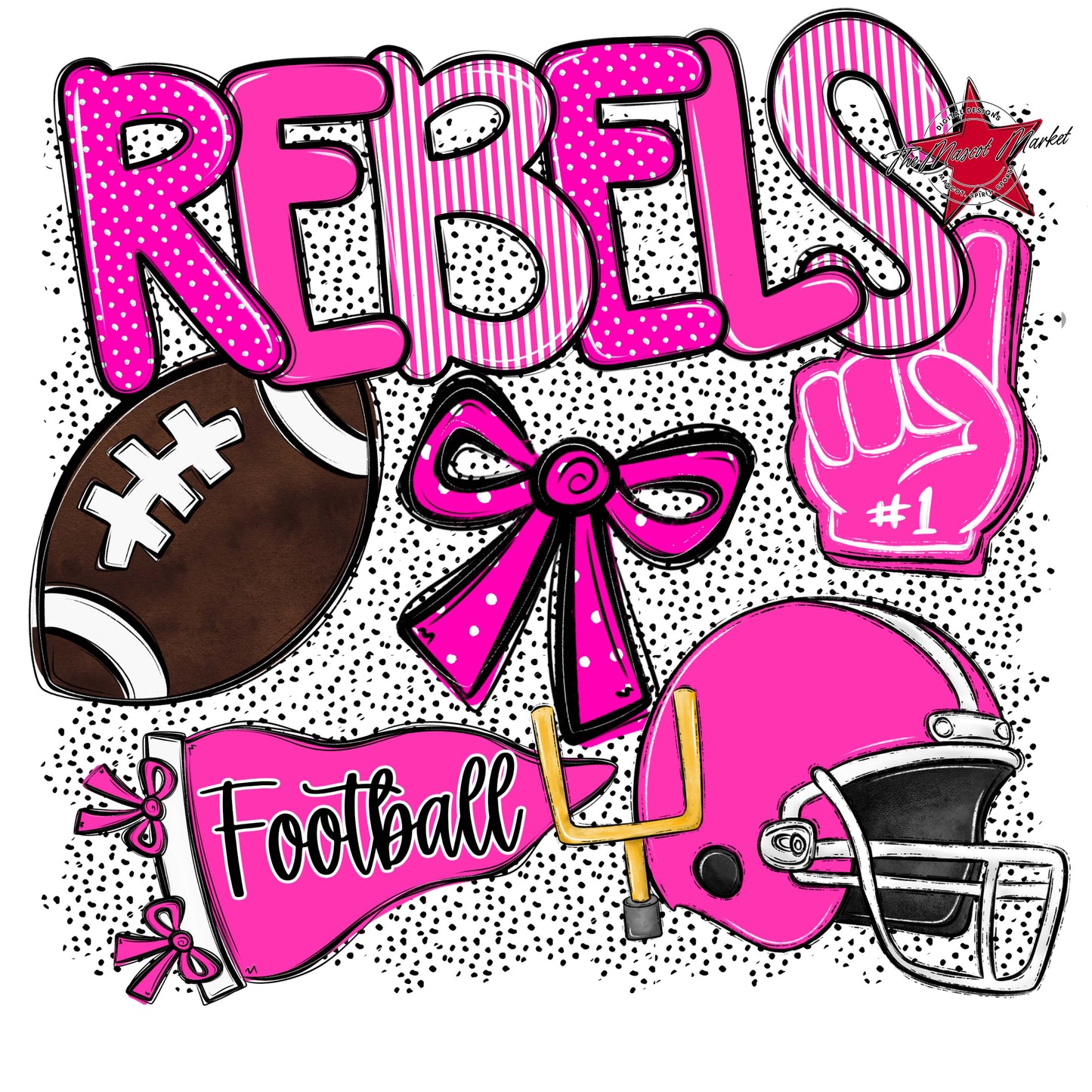 Rebels Football Spirit-Pink