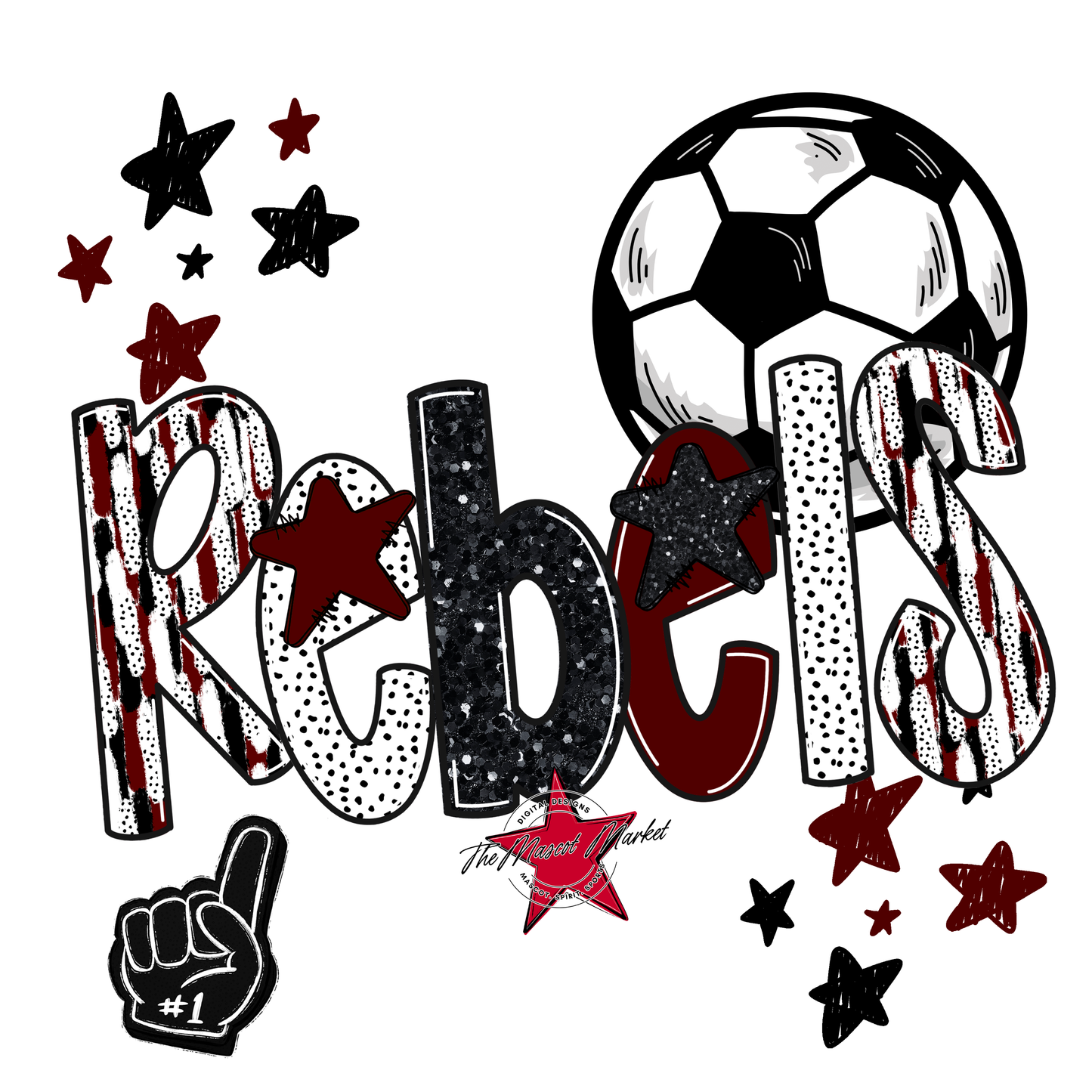 Rebels Soccer Scrape-Maroon