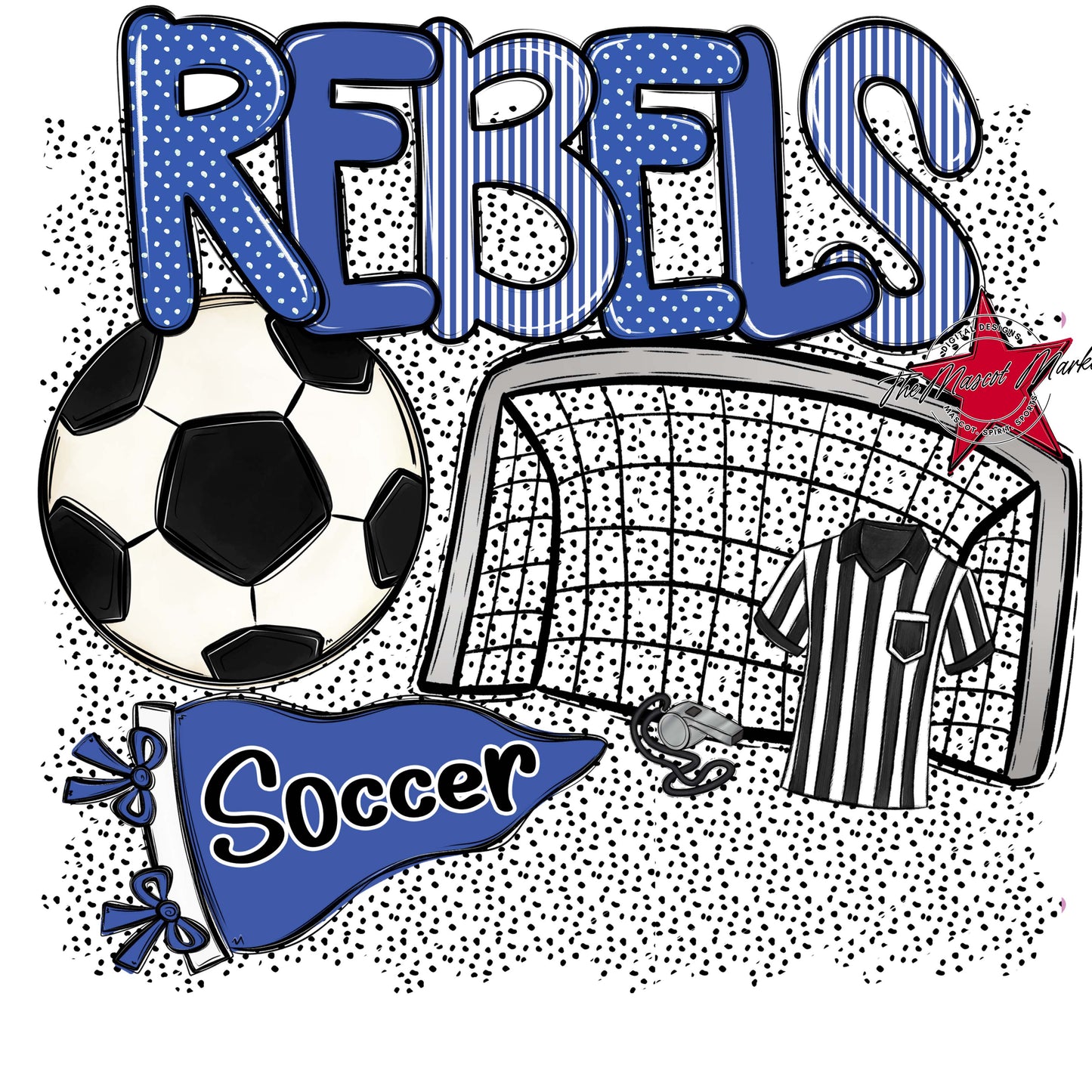 Rebels Soccer Spirit-Off Blue