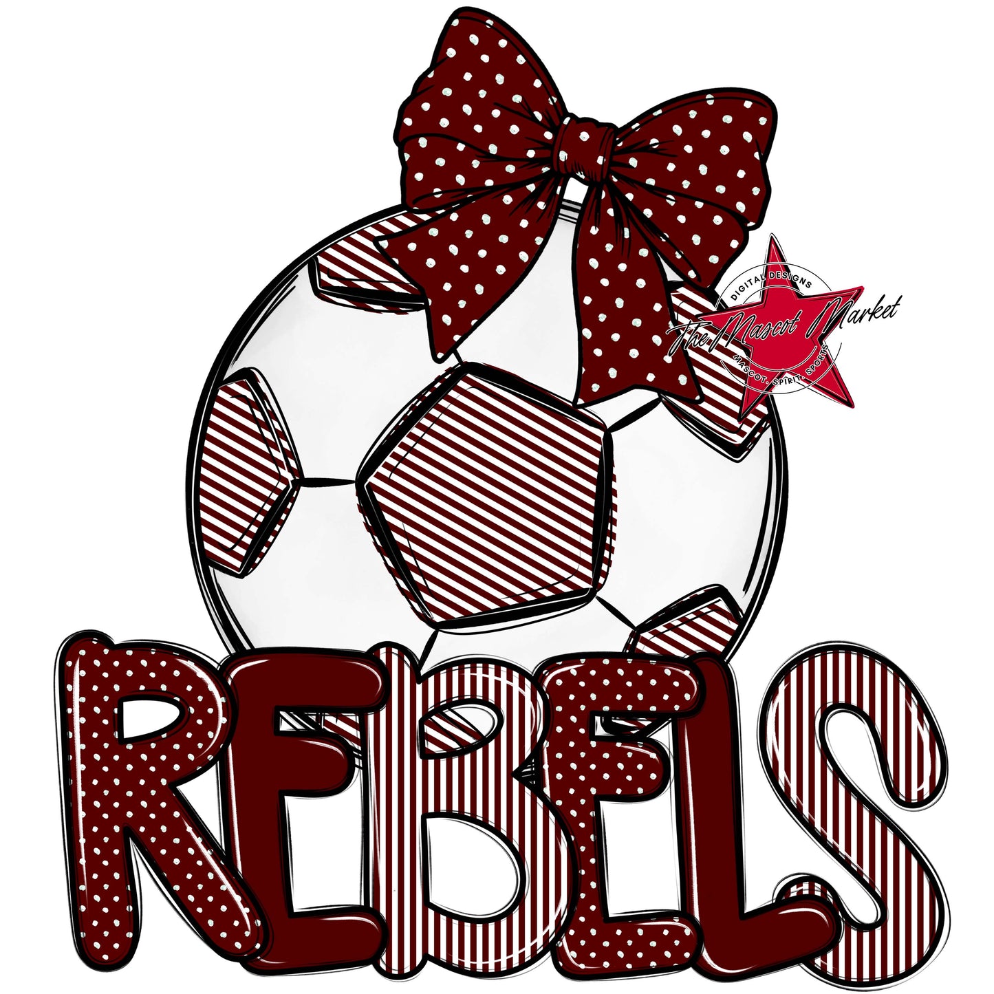 Rebels Soccer Spirit Design-Maroon