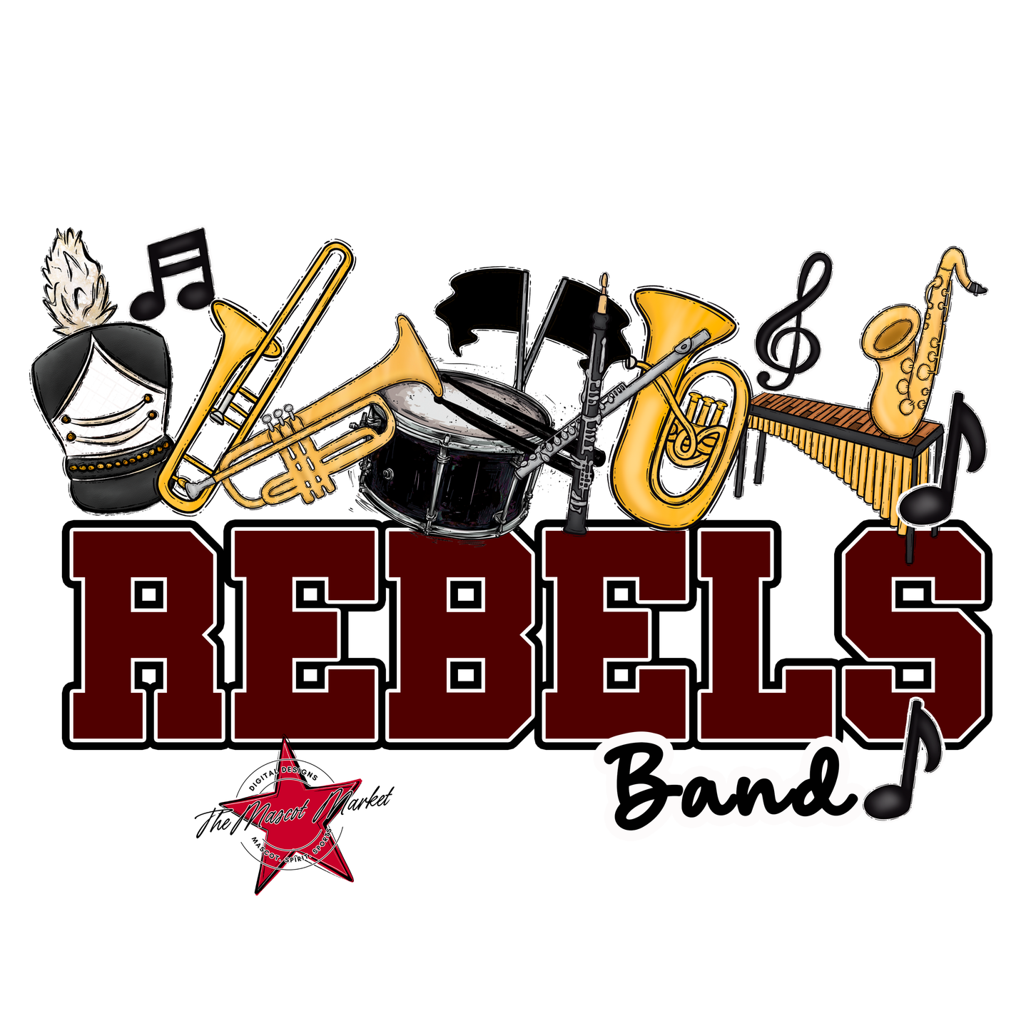 Rebels Varsity Band-Maroon
