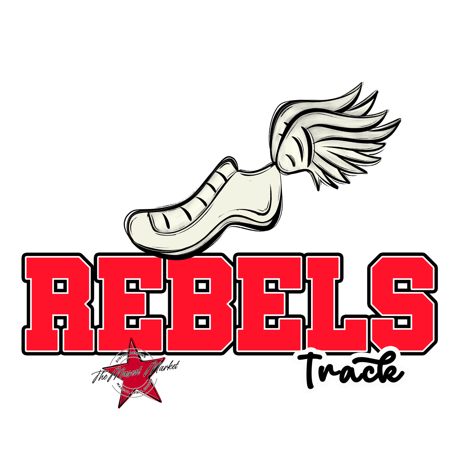 Rebels Varsity Track-Bright Red