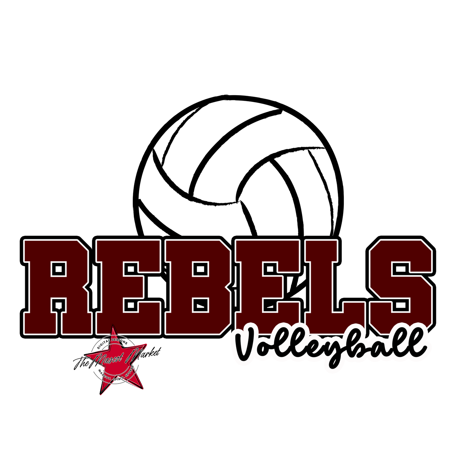 Rebels Varsity Volleyball-Maroon