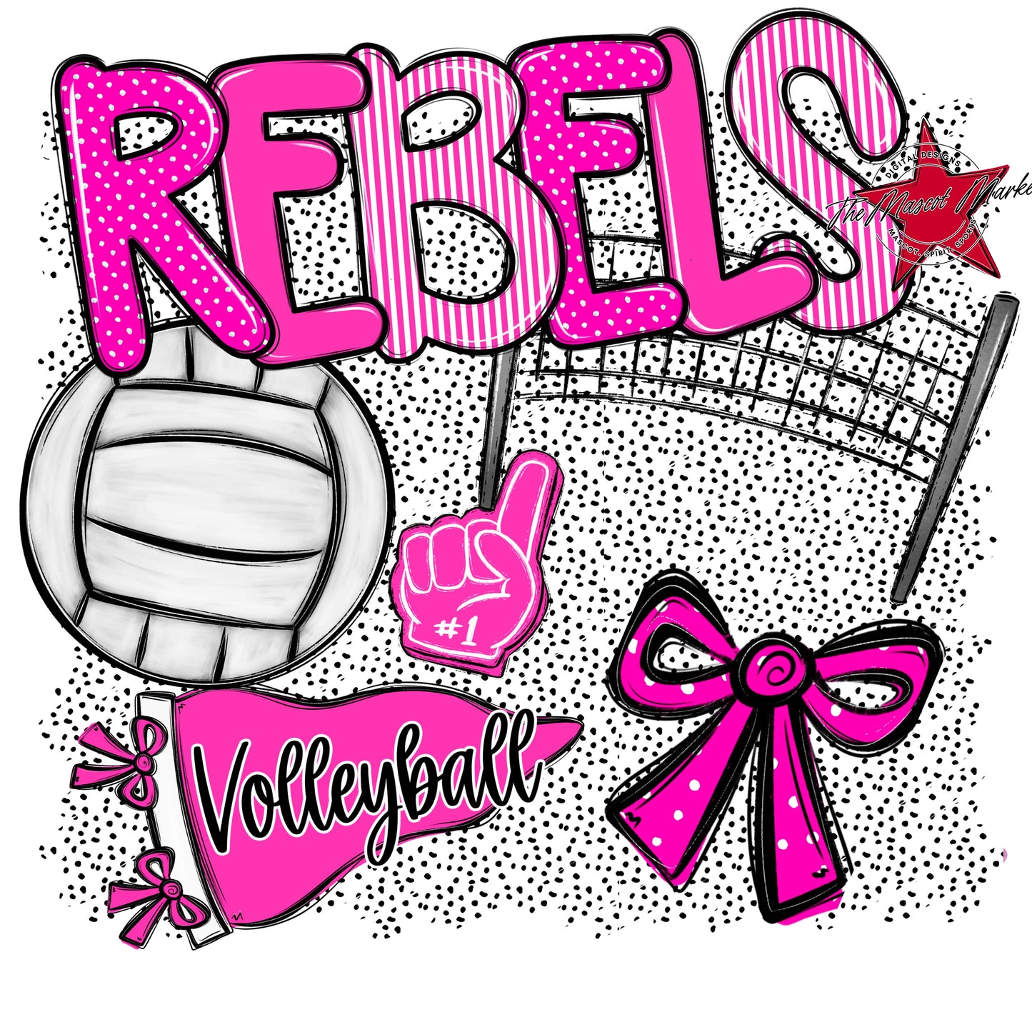 Rebels Volleyball Spirit-Pink