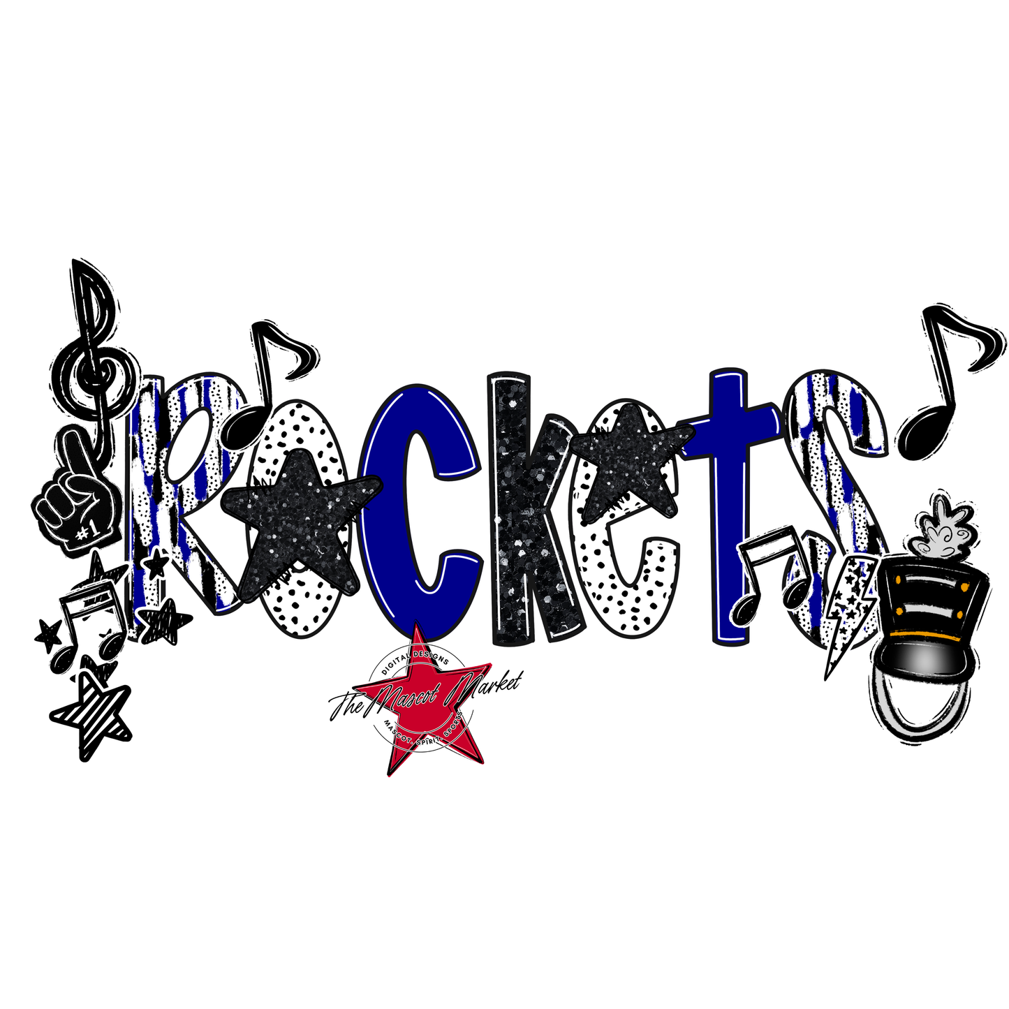 Rockets Band Scrape-Blue