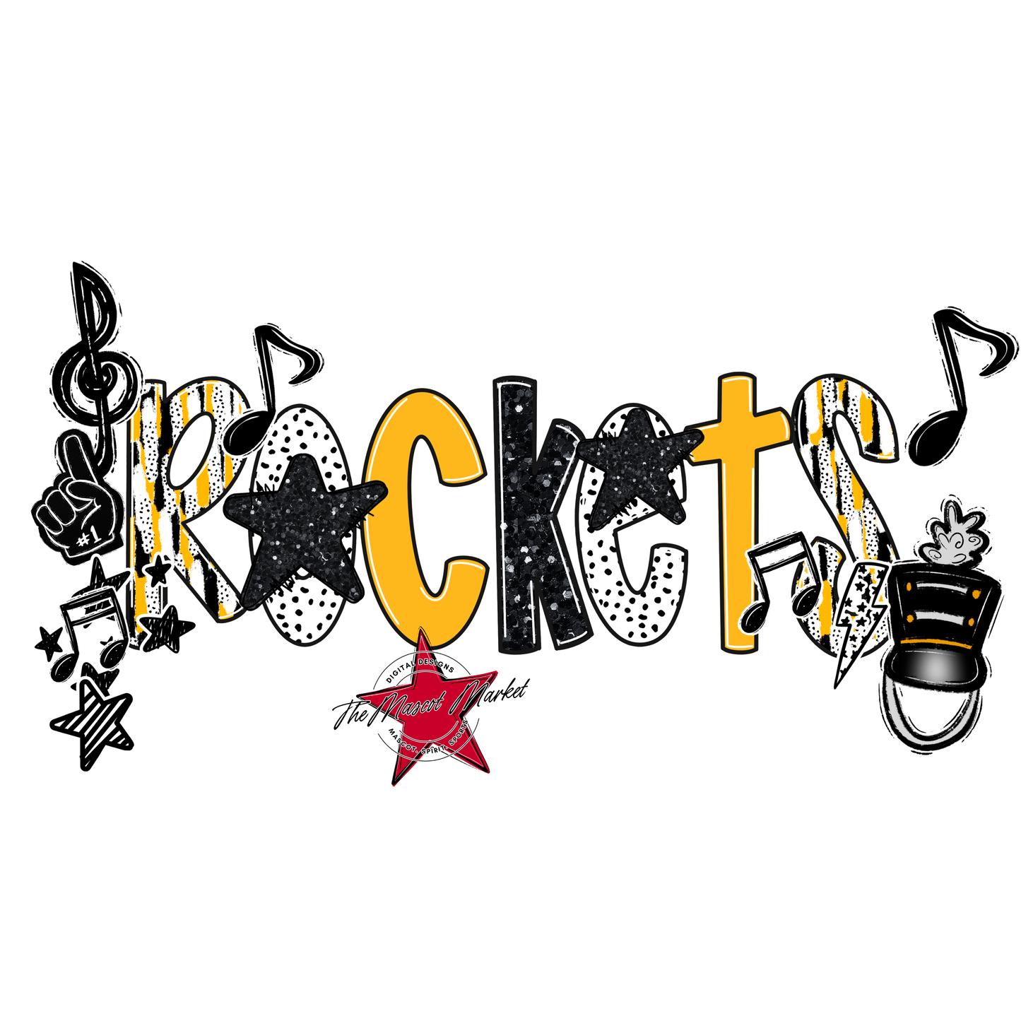 Rockets Band Scrape-Yellow