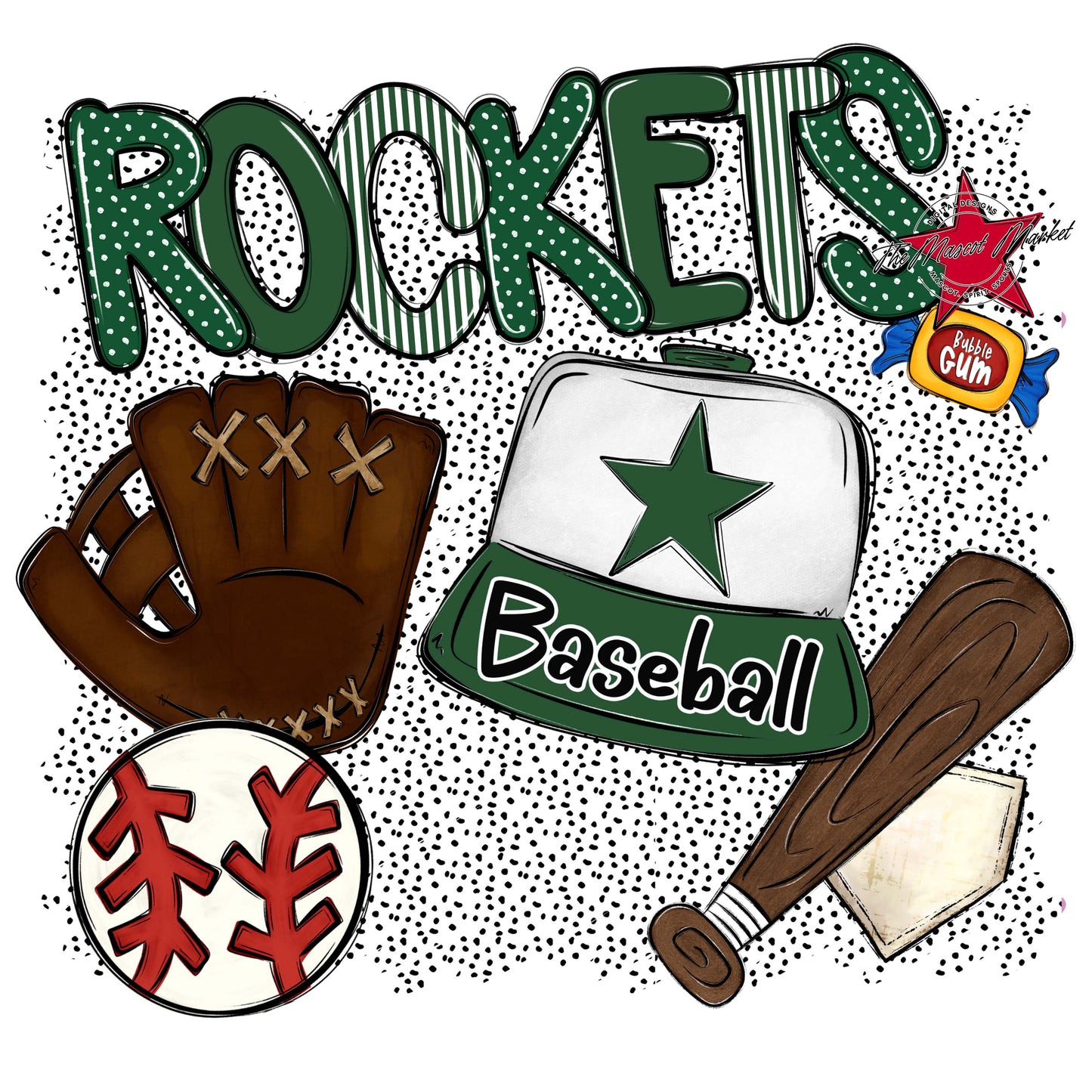 Rockets Baseball Spirit-Green