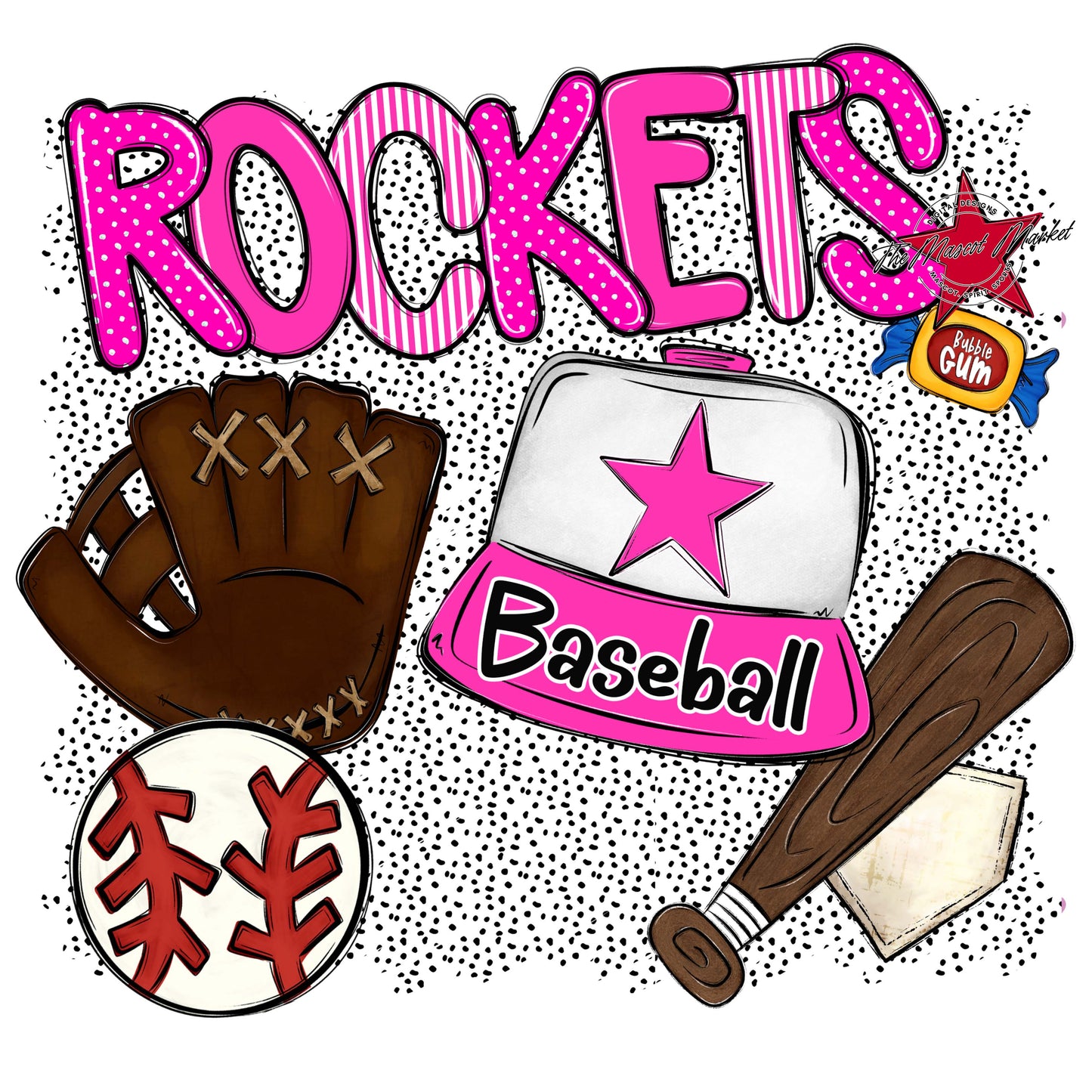 Rockets Baseball Spirit-Pink
