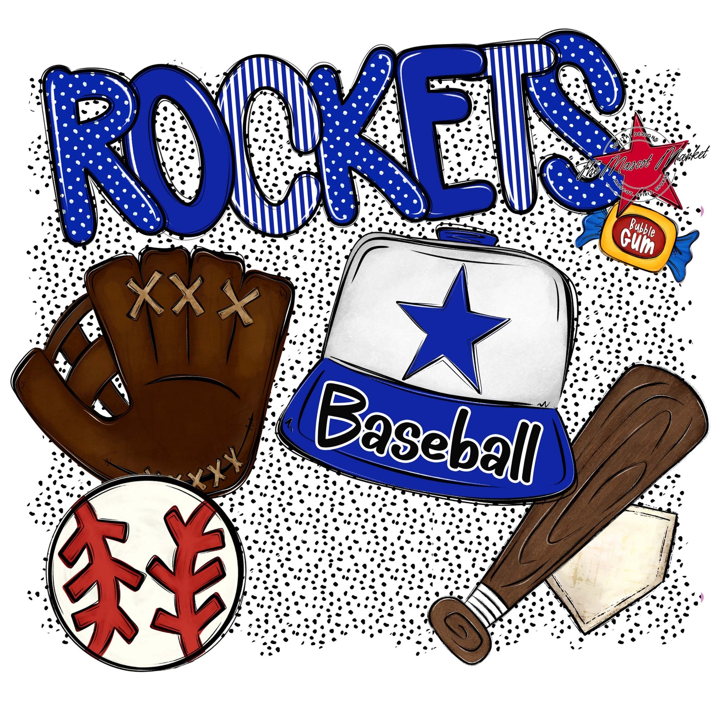 Rockets Baseball Spirit-Royal Blue