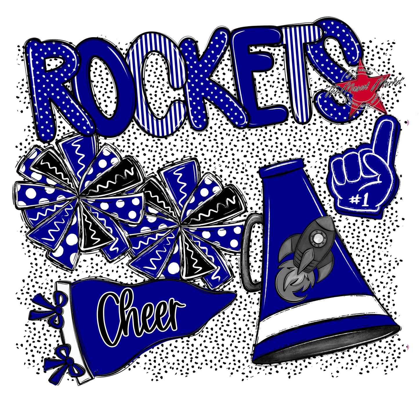 Rockets Cheer Spirit-Blue