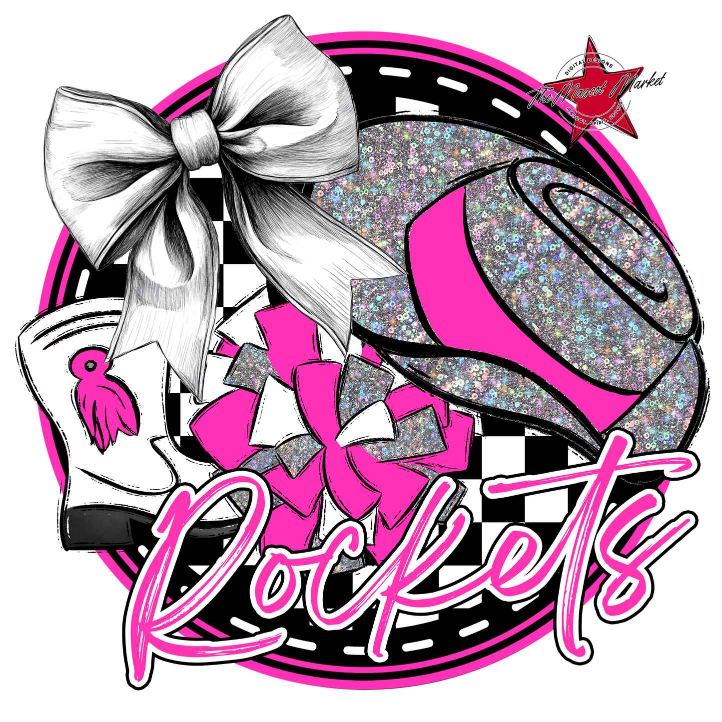 Rockets Circle Drillteam Design-Pink