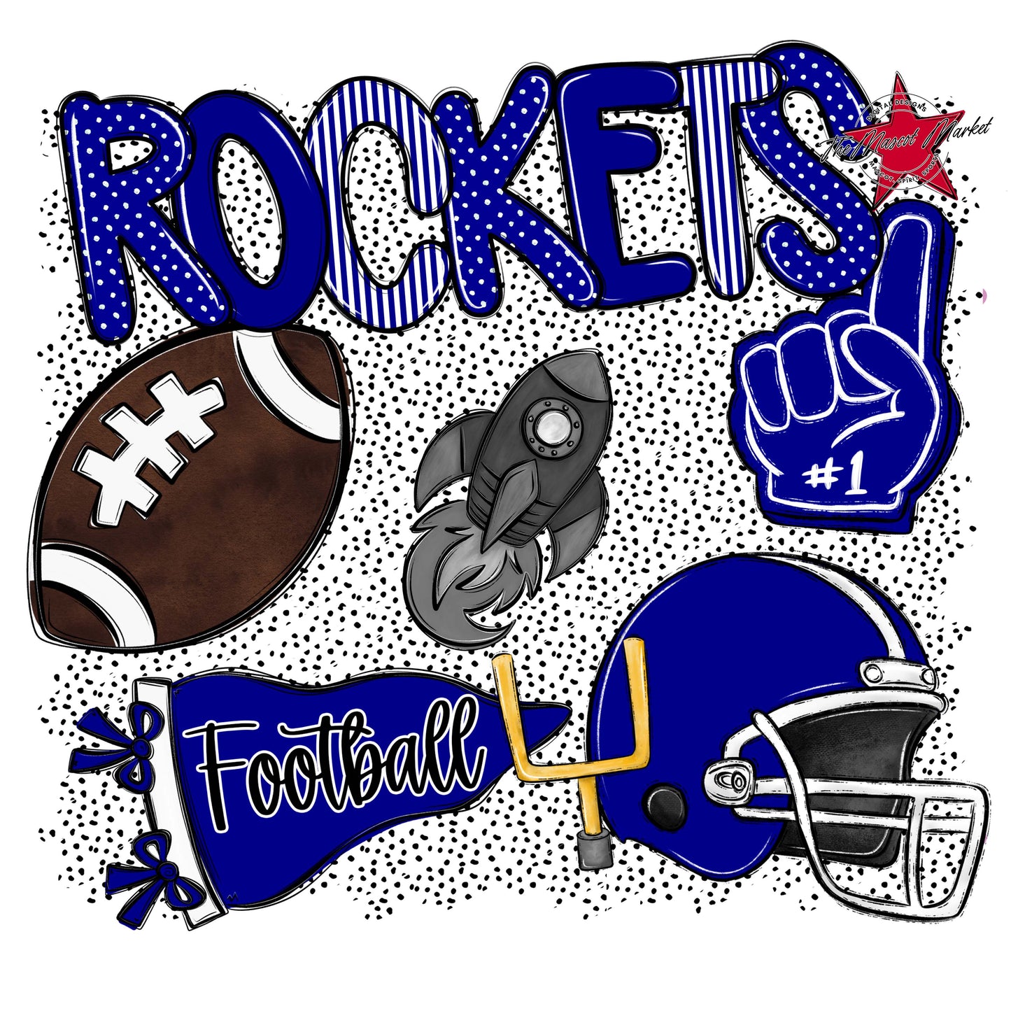 Rockets Football Spirit-Blue