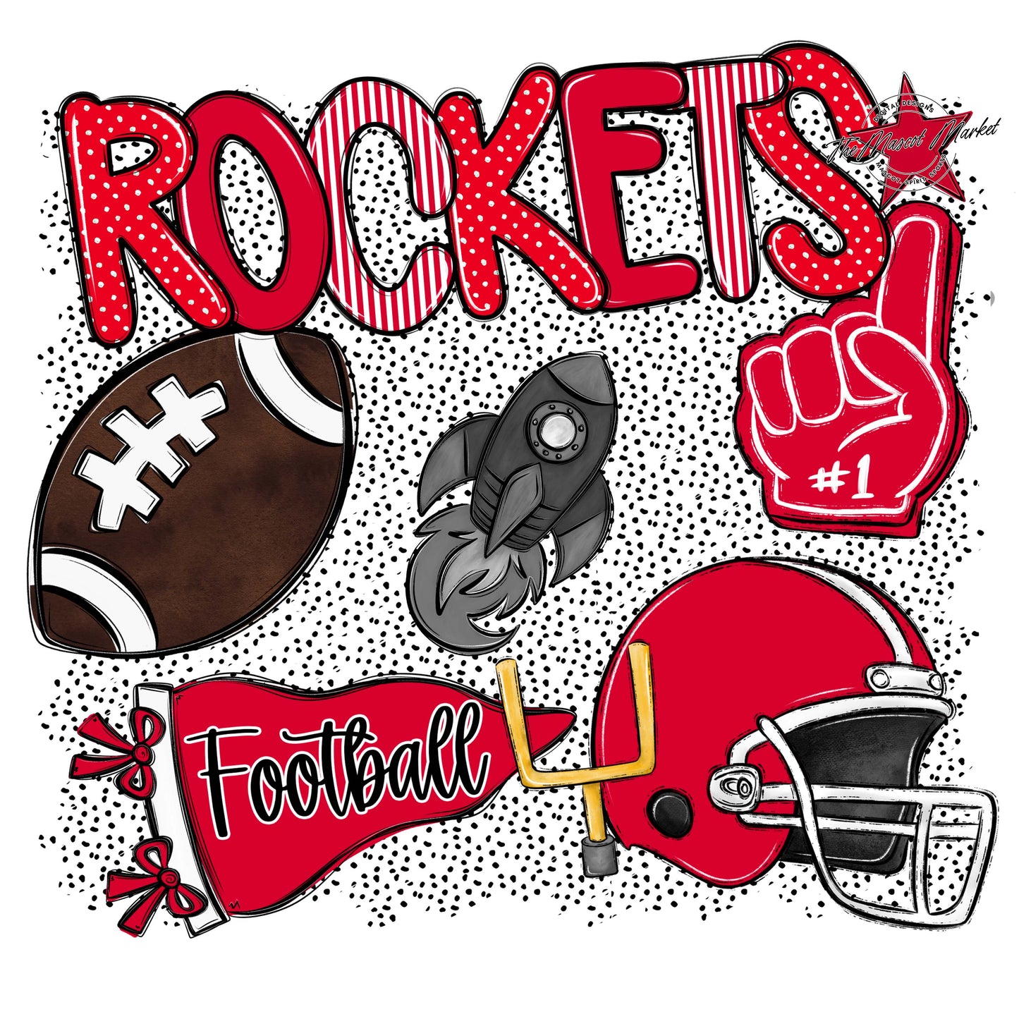 Rockets Football Spirit-Red