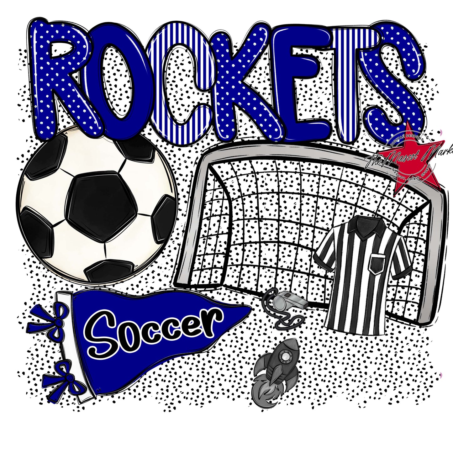Rockets Soccer Spirit-Blue