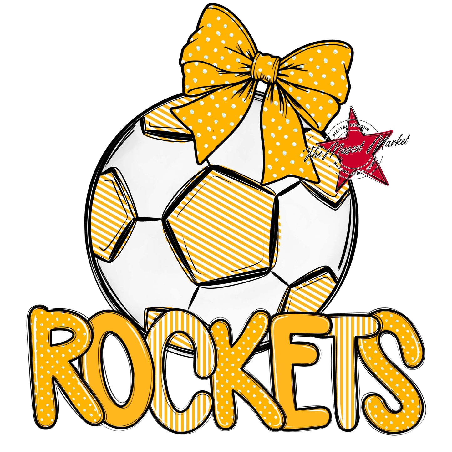 Rockets Soccer Spirit Design-Yellow