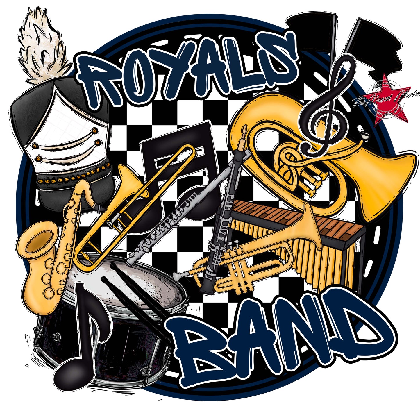 Royals Circle Band Frame-Navy